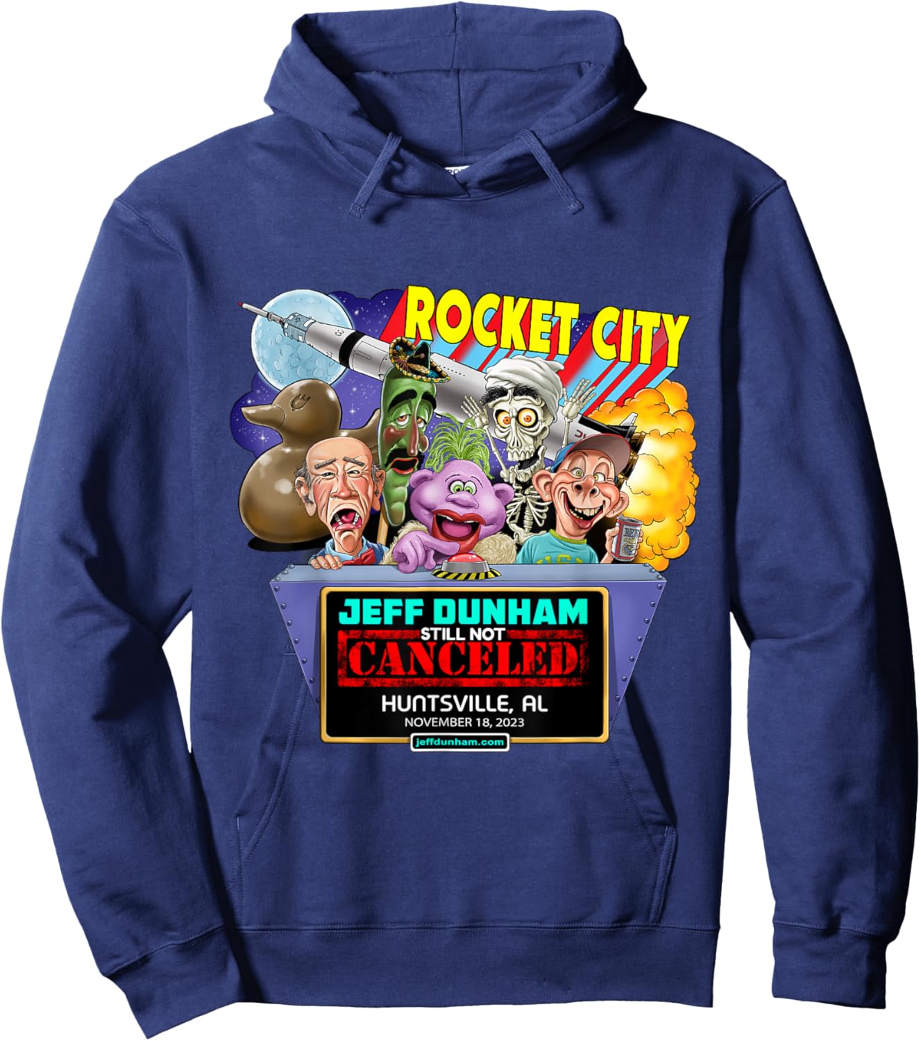 Jeff Dunham Huntsville, AL (2023) Hoodie - Hoodie | Navy