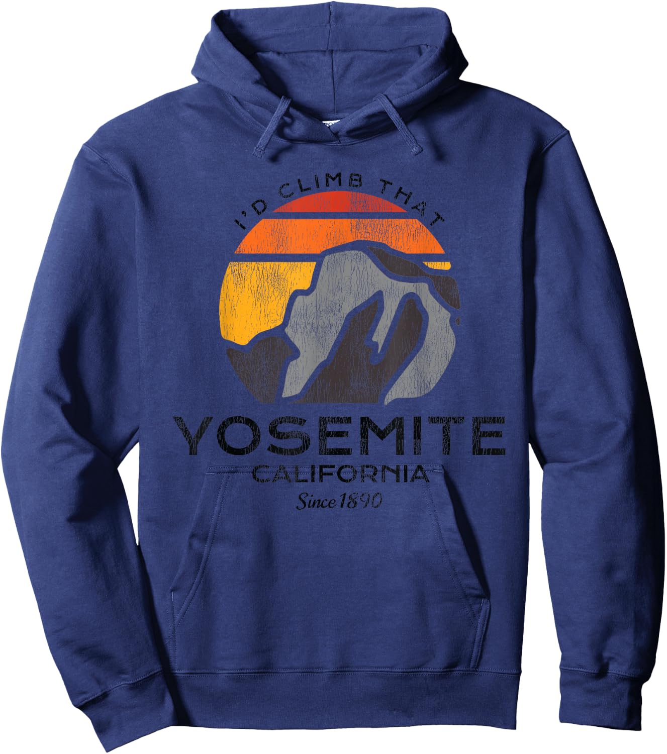 Yosemite National Park I'd Climb That Half Dome Hoodie - Hoodie | Navy
