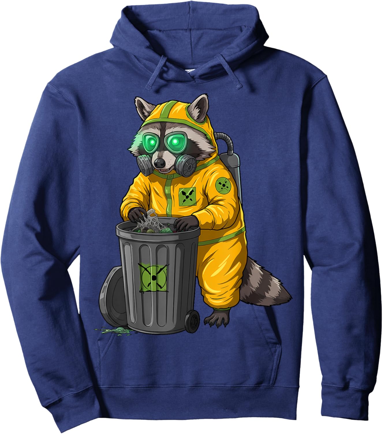 Hazmat Raccoon Halloween Trash Panda Hoodie - Hoodie | Navy