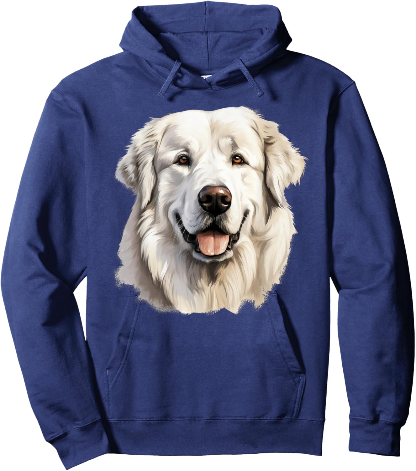 Great Pyrenees Dog Portrait Hoodie - Hoodie | Navy