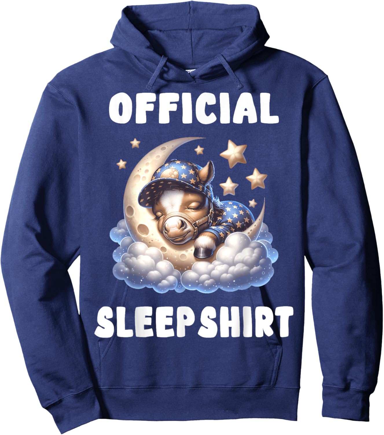 Horse - Official Sleepshirt Pajamas Nightgown Hoodie - Hoodie | Navy