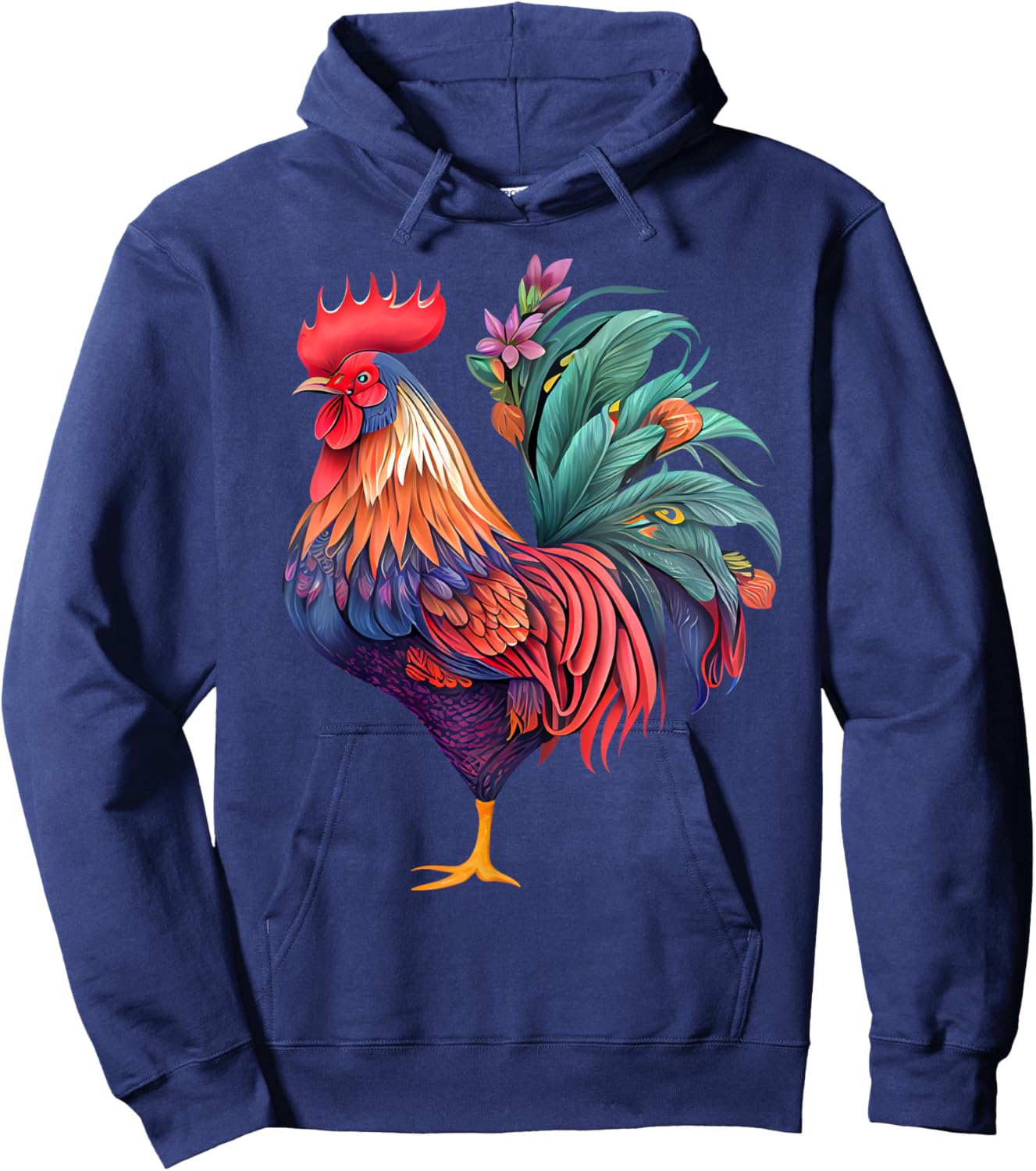 Funny Chicken Men Women Rooster Chicken Lovers Hoodie - Hoodie | Navy