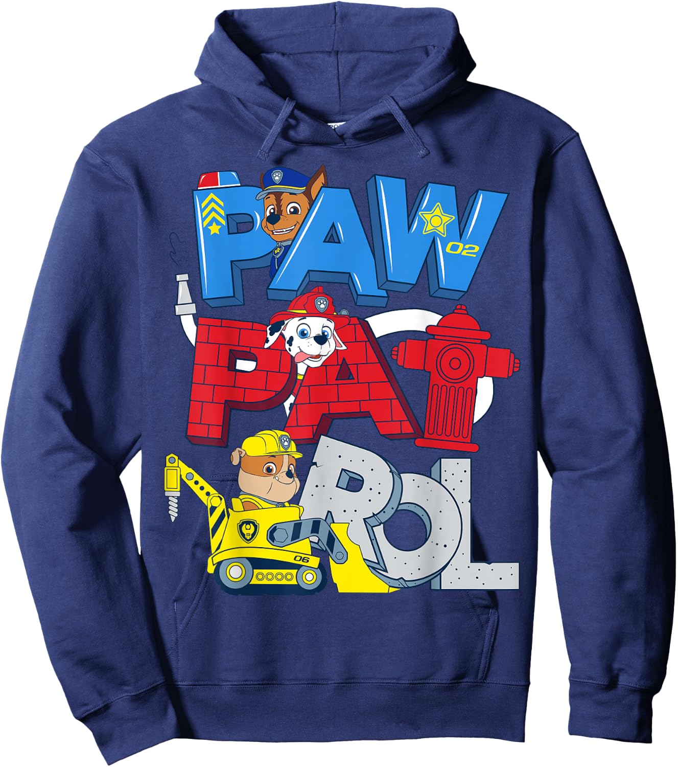 "PAW PATROL" Chase, Marshall, & Rubble's Jobs Hoodie - Hoodie | Navy