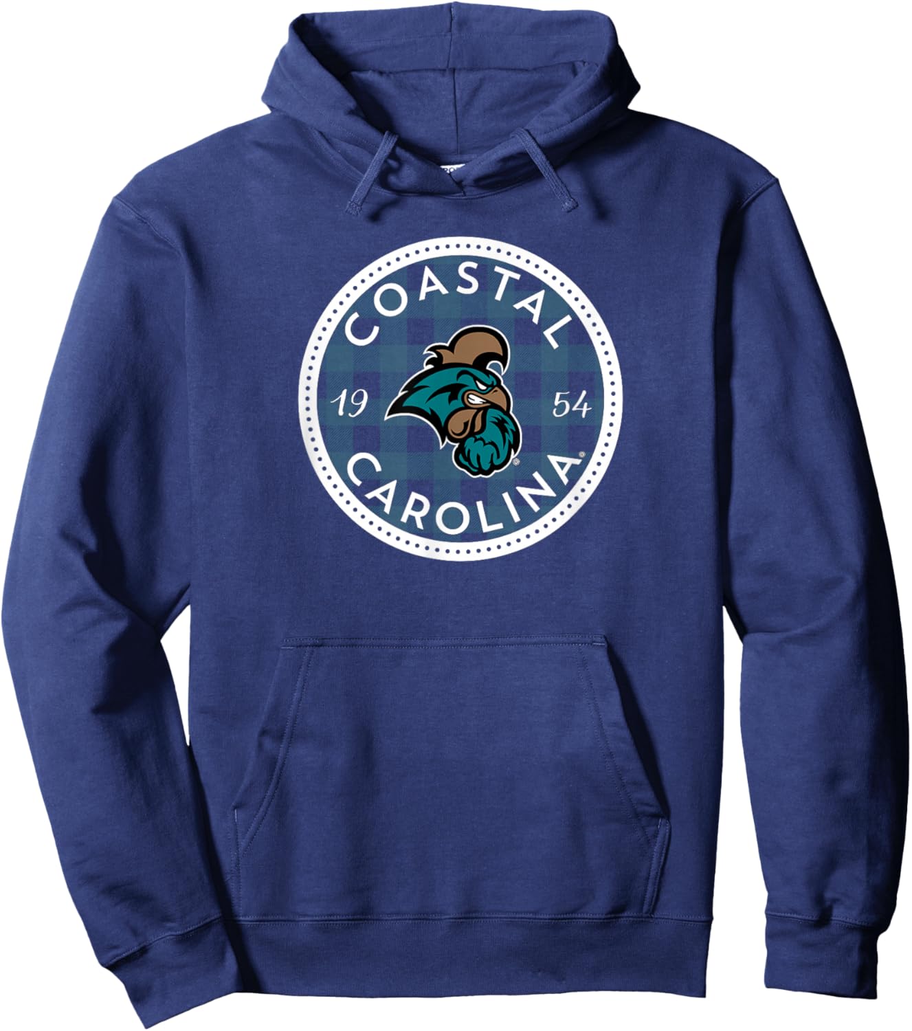 Coastal Carolina University CCU Checkered Hoodie - Hoodie | Navy