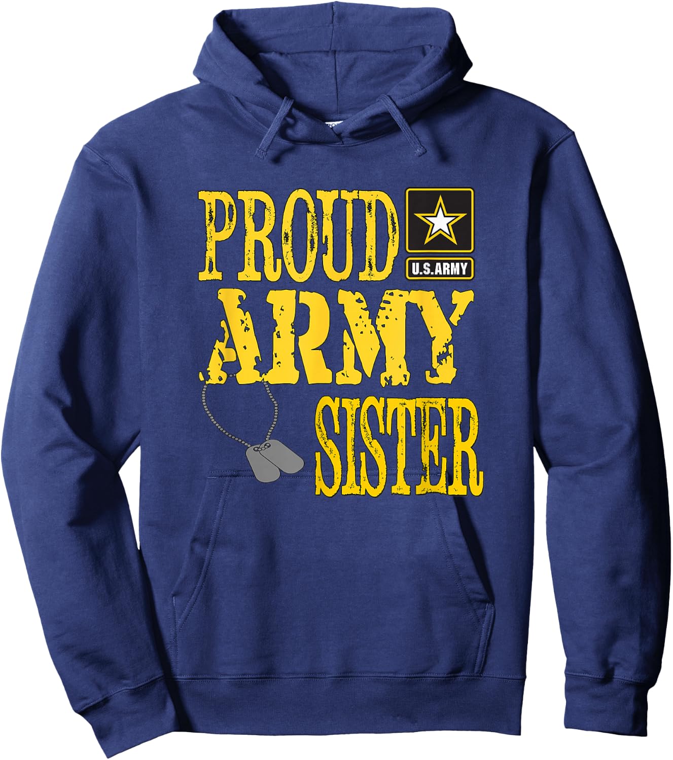 Proud Army Sister Military Pride Hoodie - Hoodie | Navy