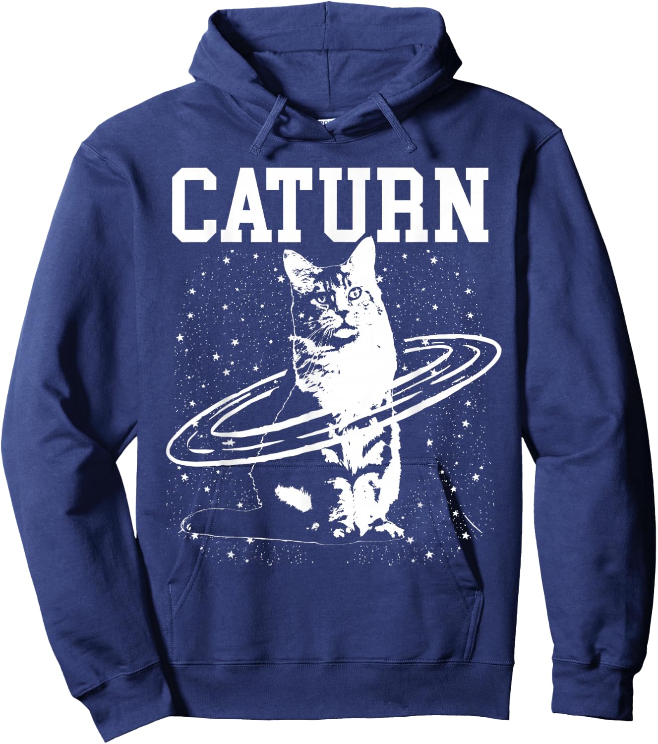 Caturn Saturn Space Cat Hoodie - Hoodie | Navy