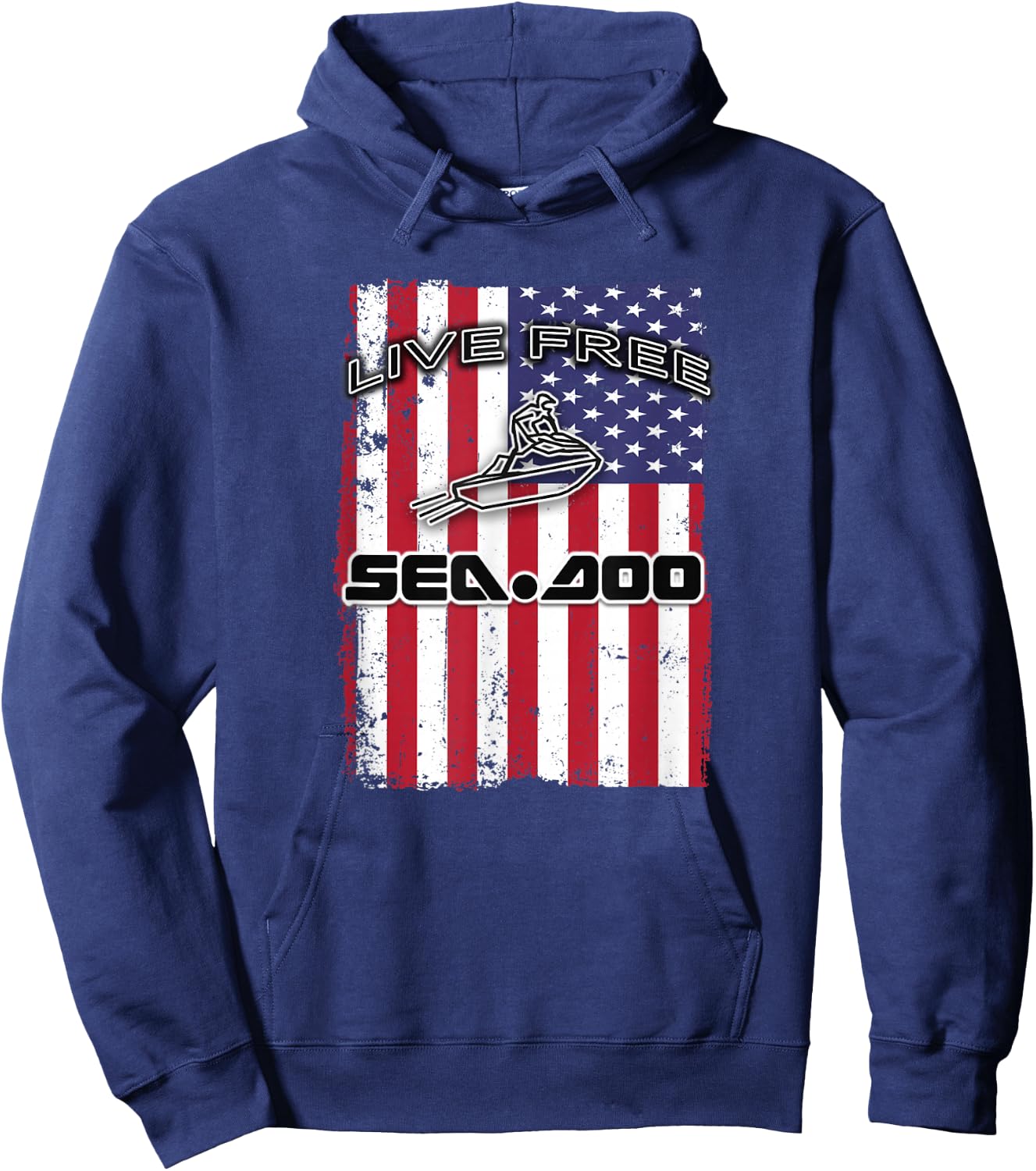 Big Wave - Seadoo American Live Free Hoodie - Hoodie | Navy