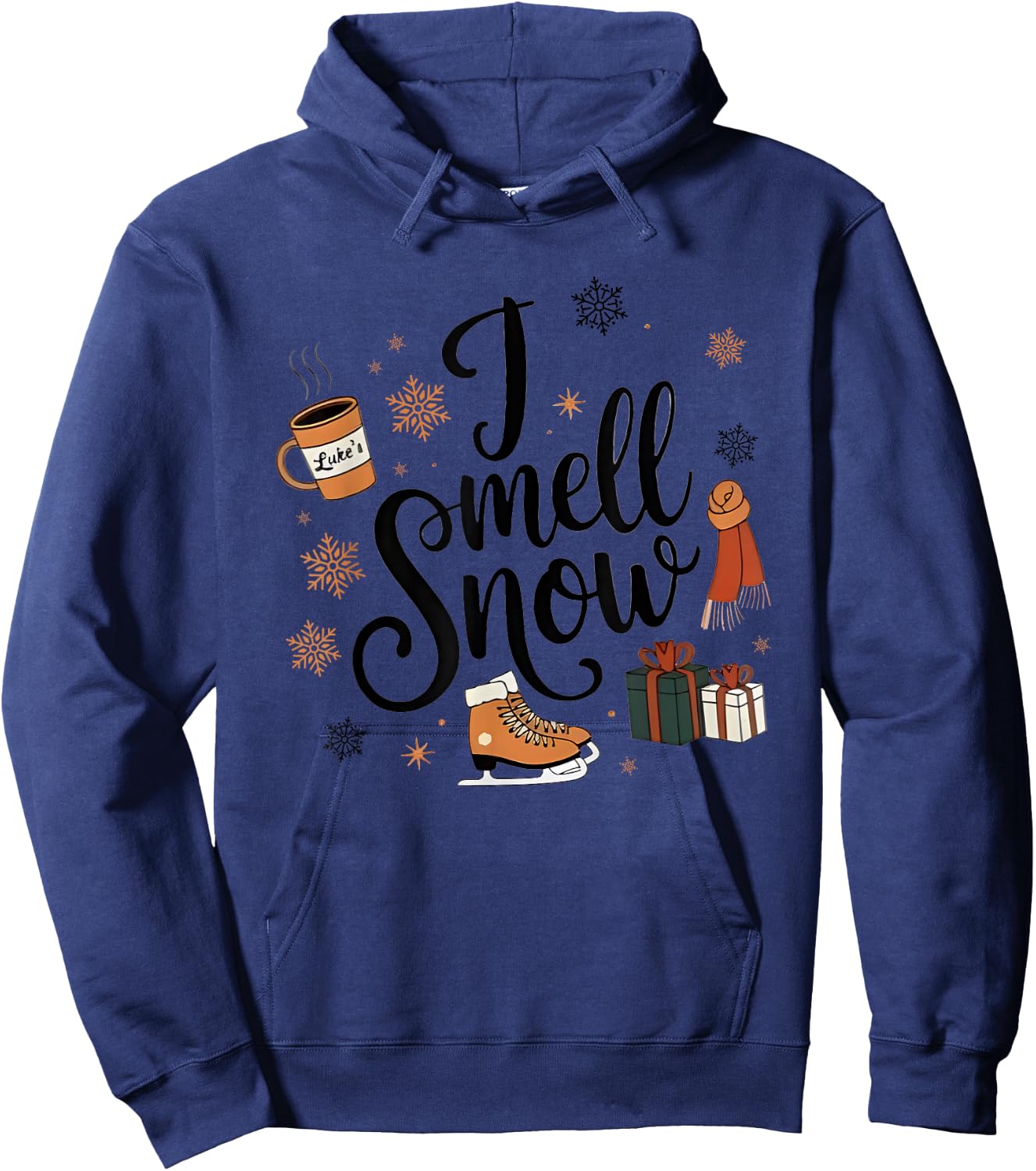 I Smell Snow Christmas Winter Hoodie - Hoodie | Navy