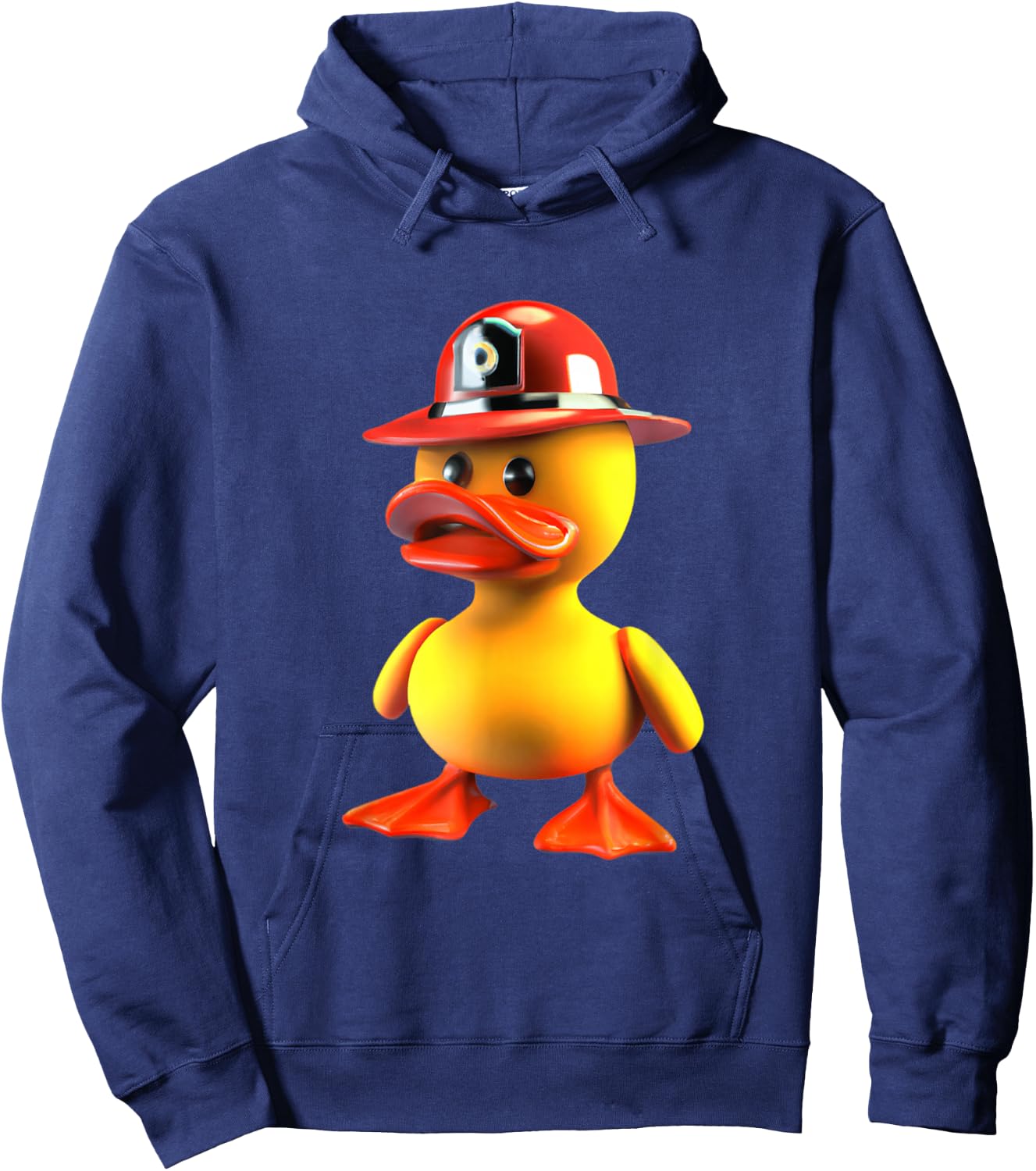 Firefighter Duck - Cute Rubber Duck Fireman Hoodie - Hoodie | Navy