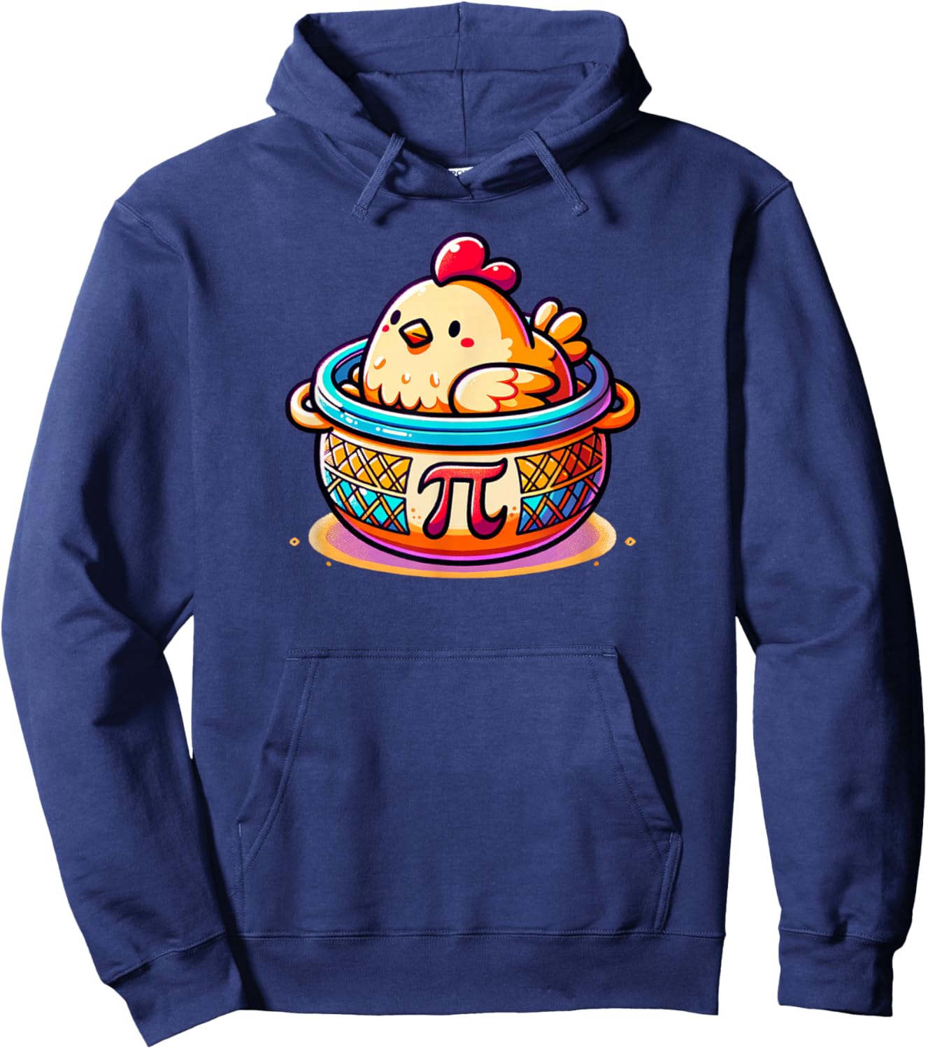 Chicken Pot Pie Funny Pi Day Math Hoodie - Hoodie | Navy