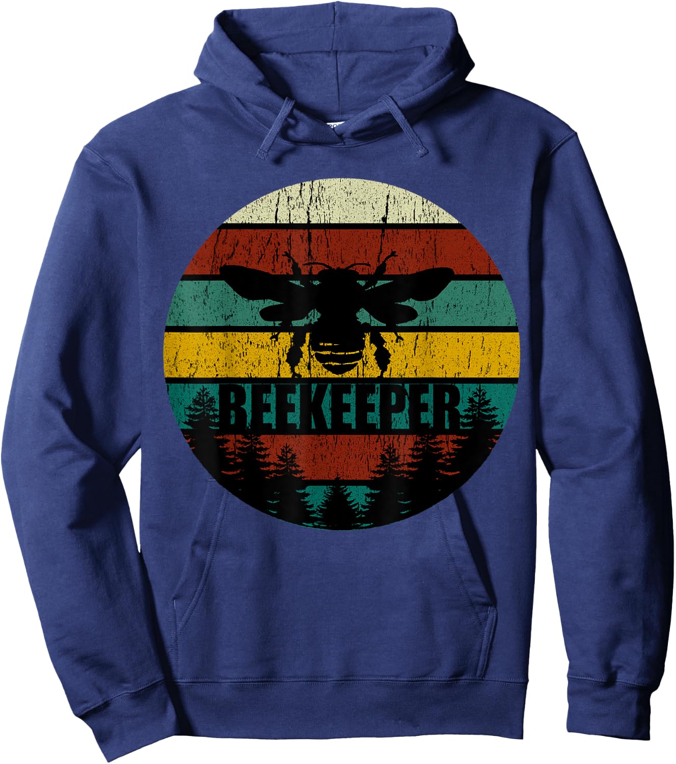 Retro Vintage Beekeeper Beekeeping Bee Gift Hoodie - Hoodie | Navy