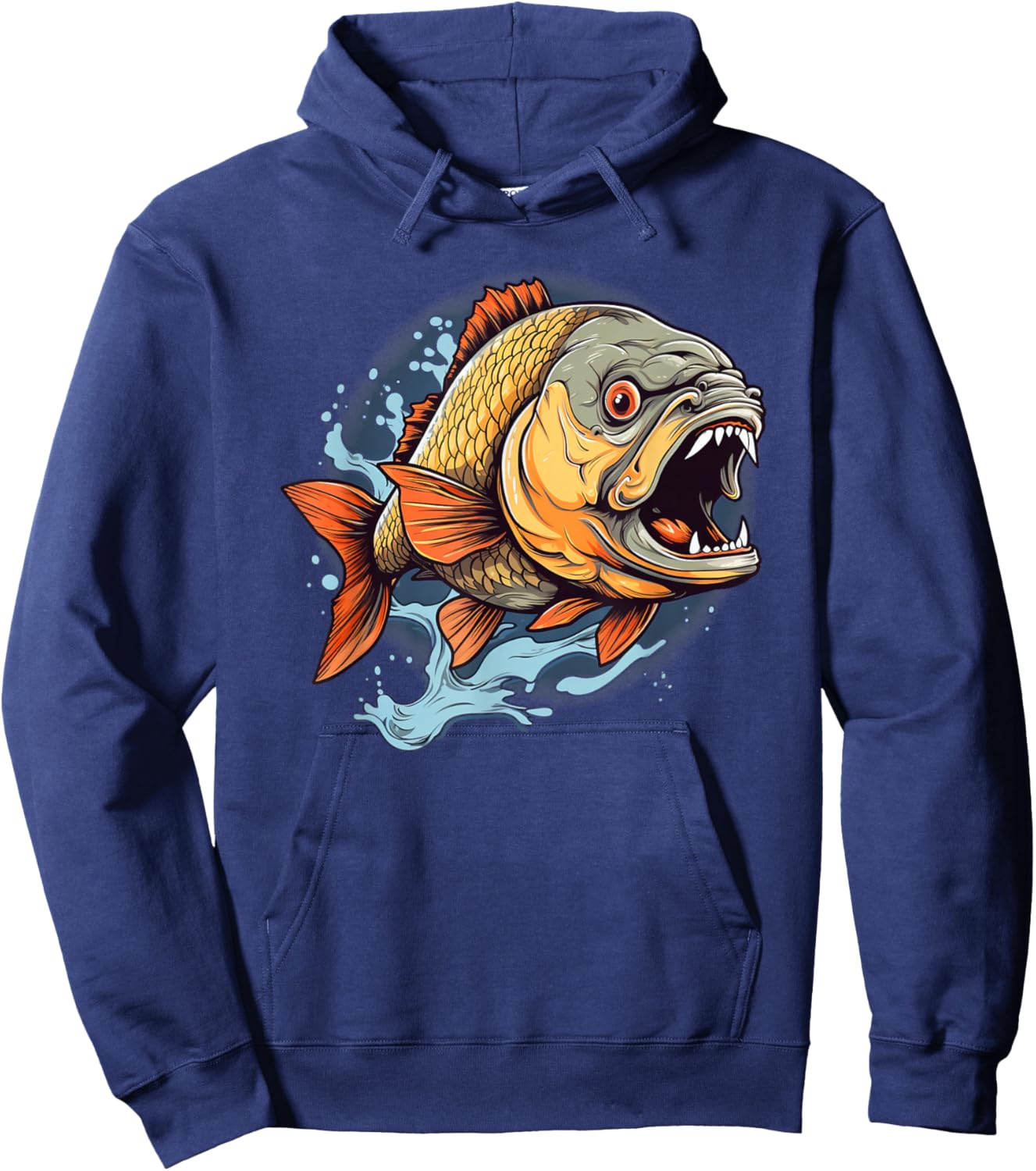 Cool Piranha Lake and Fish Monster Lovers Hoodie - Hoodie | Navy