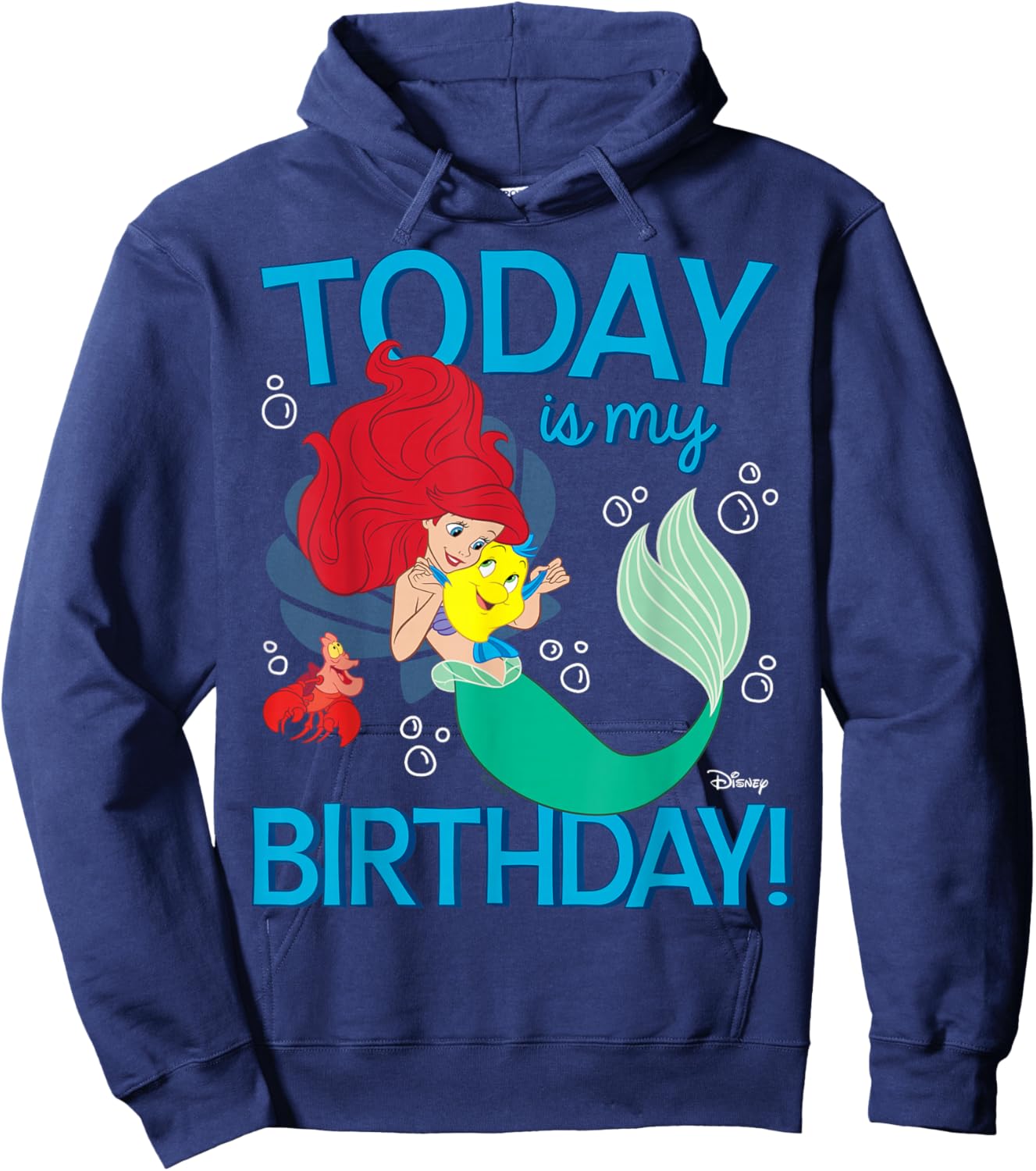 Disney Princess - Ariel Today is My Birthday Hoodie - Hoodie | Navy