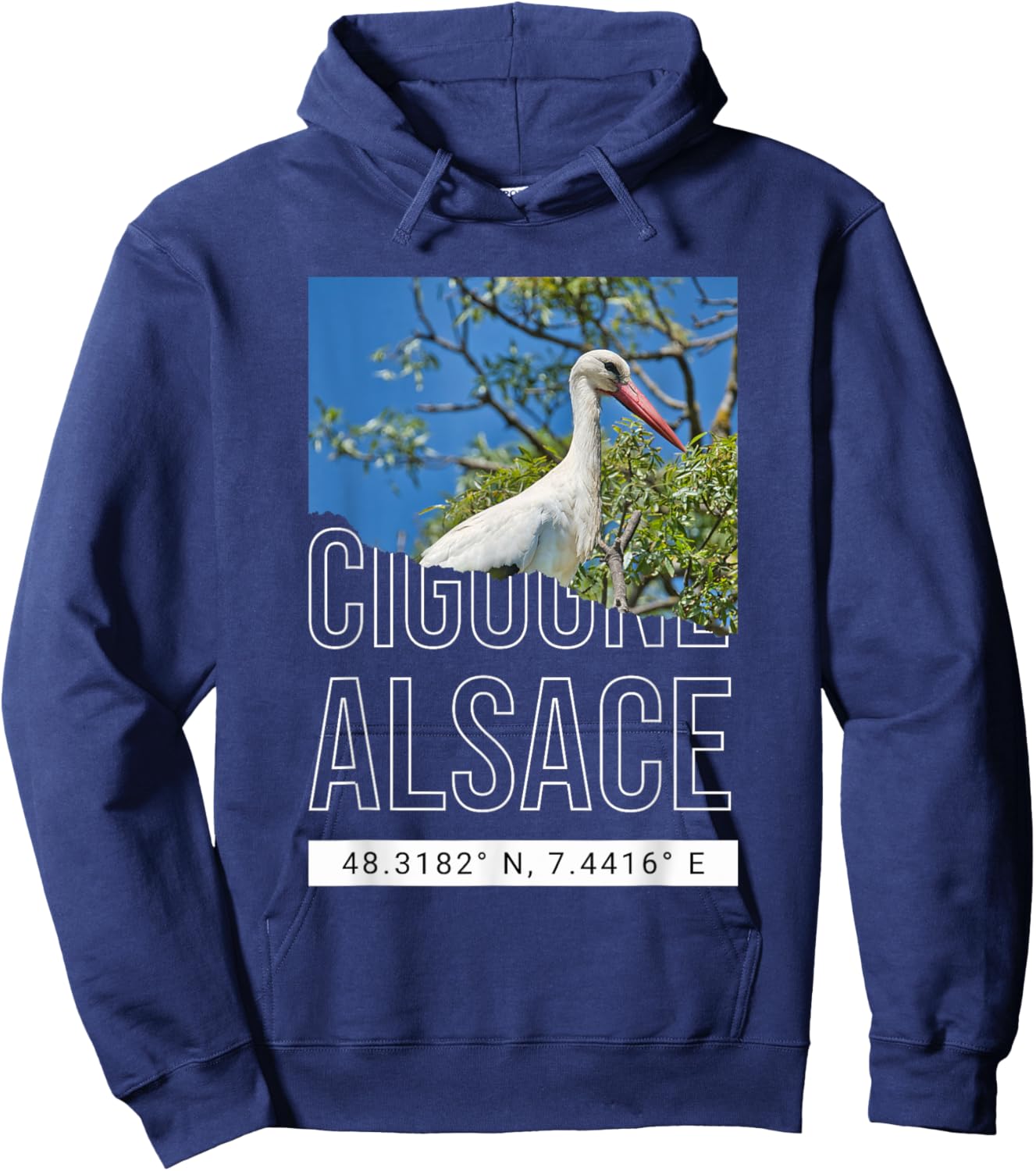 Stork Alsace Gift Alsatian Alsatian Hoodie - Hoodie | Navy