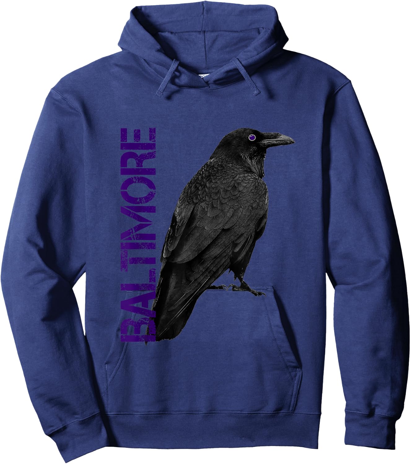 Baltimore Maryland Edgar Allan Poe Raven Eye Hoodie - Hoodie | Navy