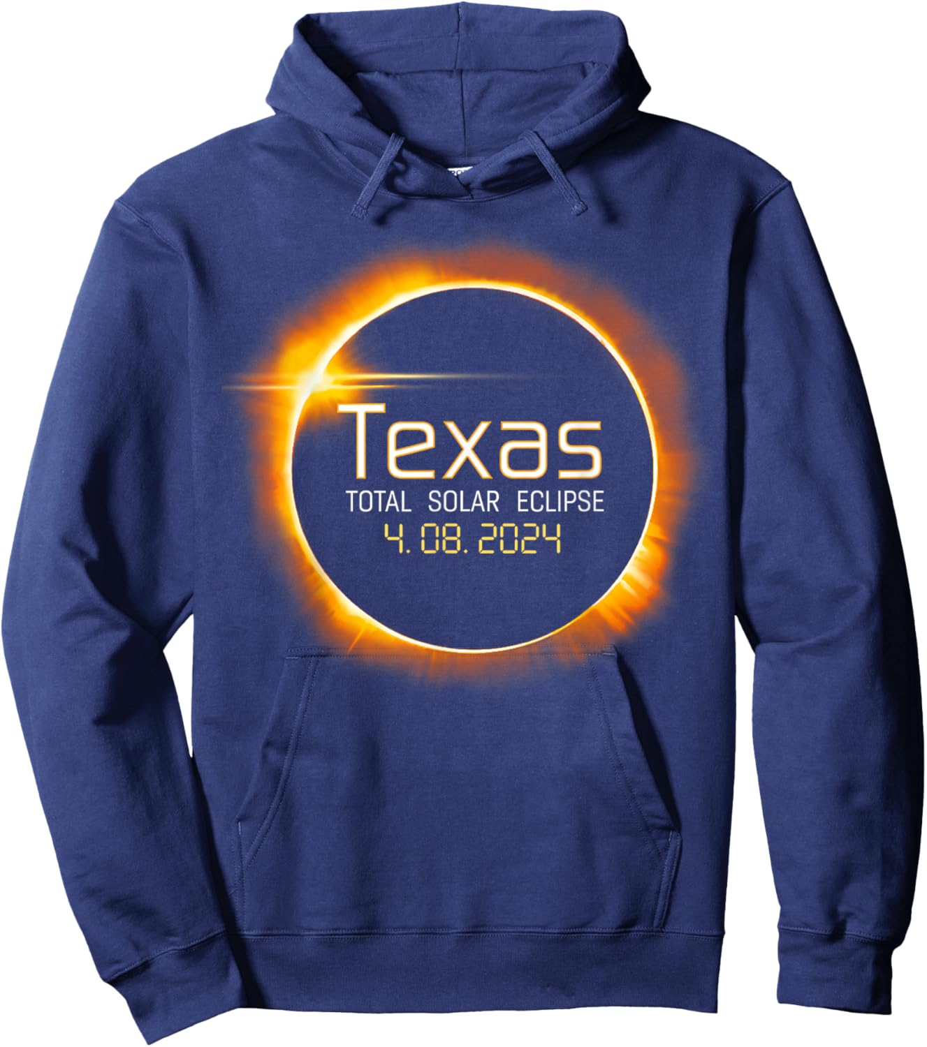 2024 Solar Eclipse Texas USA Totality Hoodie - Hoodie | Navy