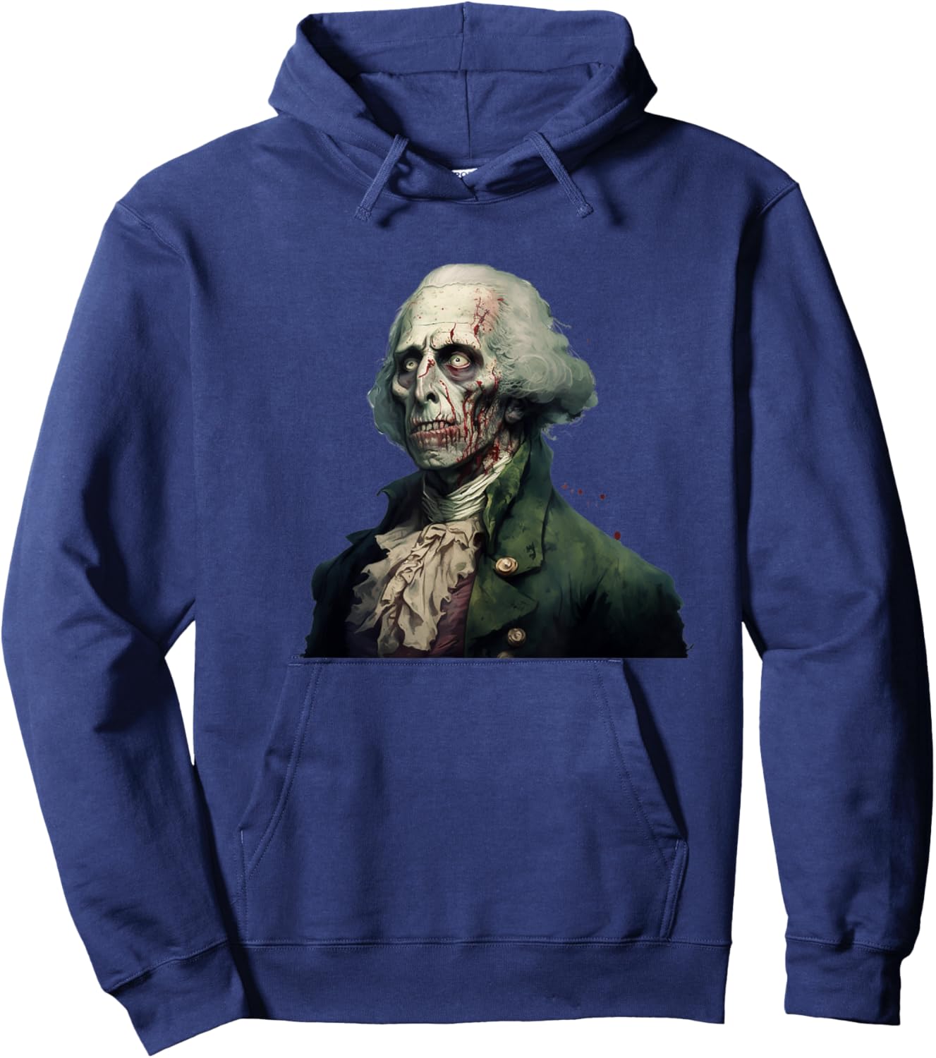 Zombie George Washington Historical Horror Hoodie - Hoodie | Navy