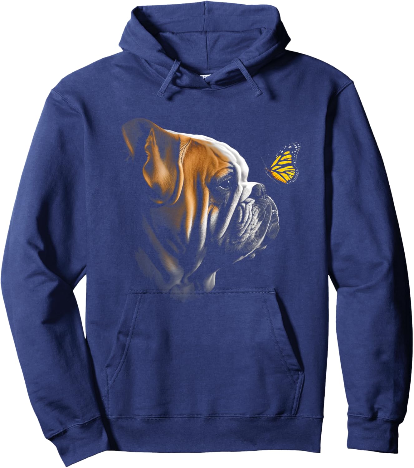 English Bulldog Butterfly Bulldogs Dog Lovers Hoodie - Hoodie | Navy