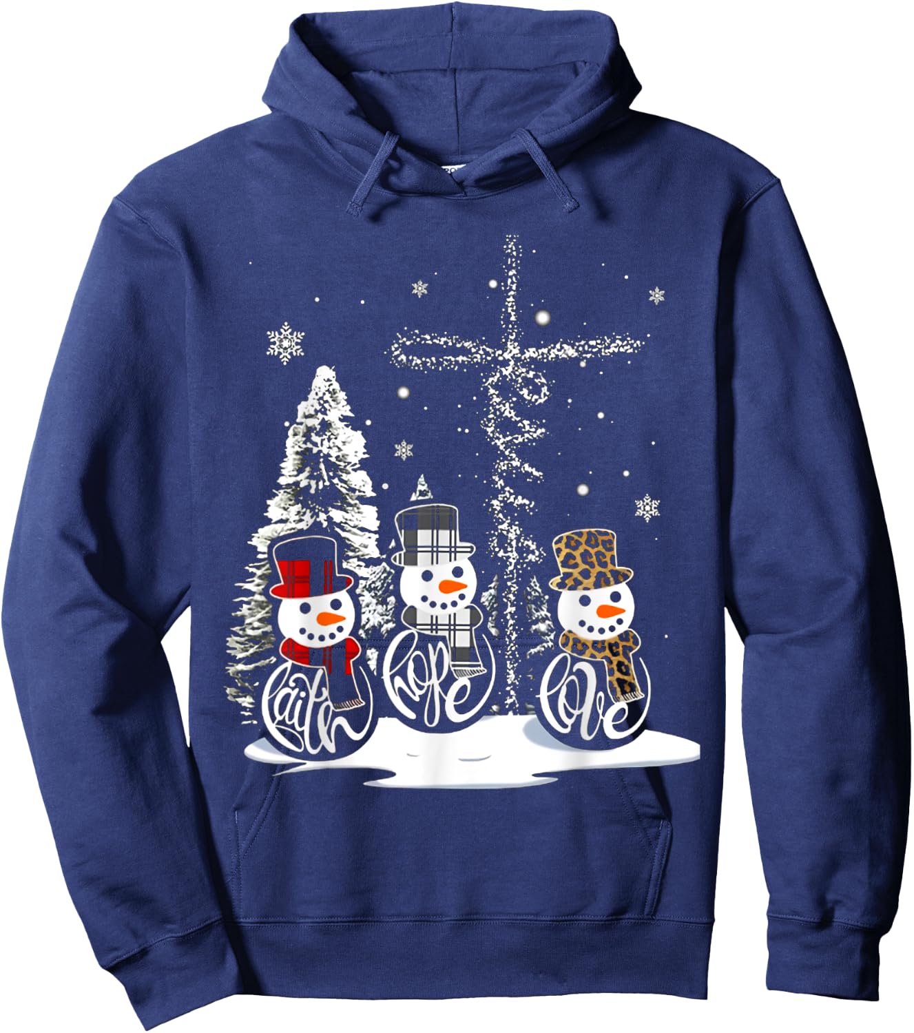 Christmas starts with Christ - faith hope love Hoodie - Hoodie | Navy