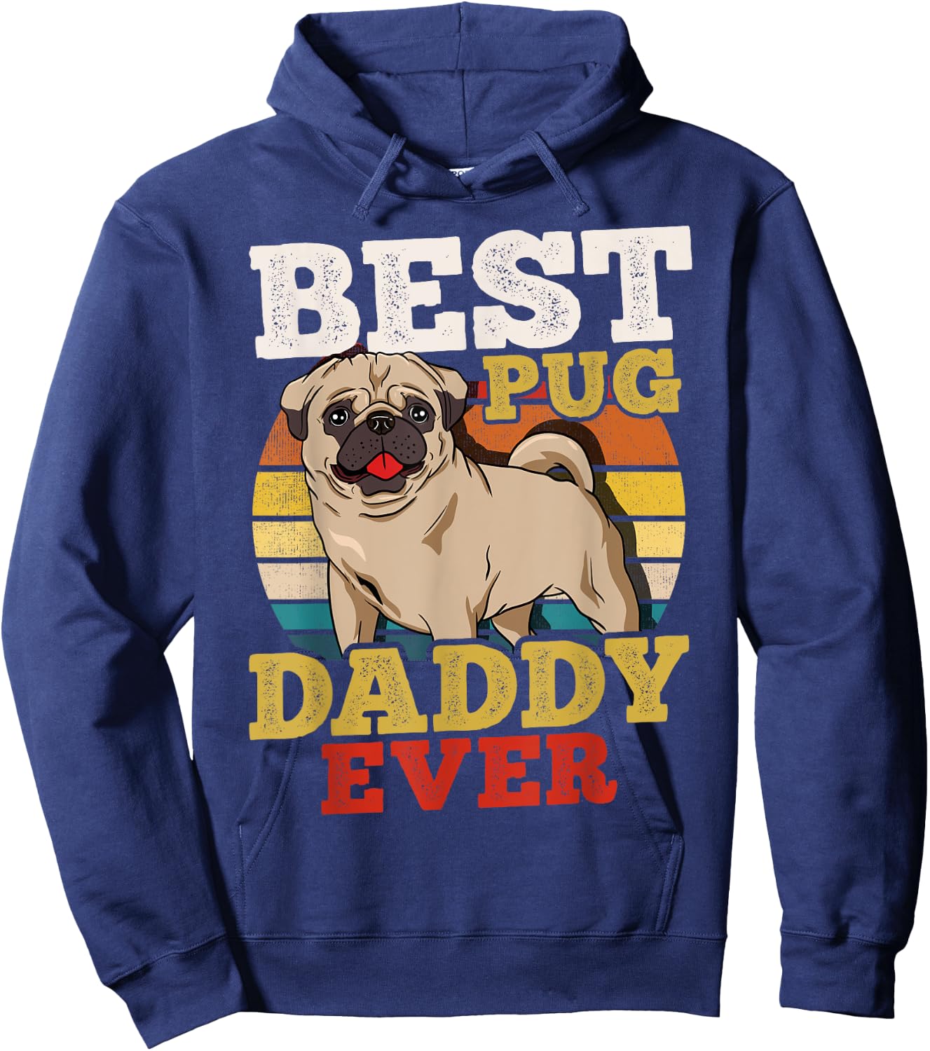 Pug Dad Father's Day Hoodie - Hoodie | Navy