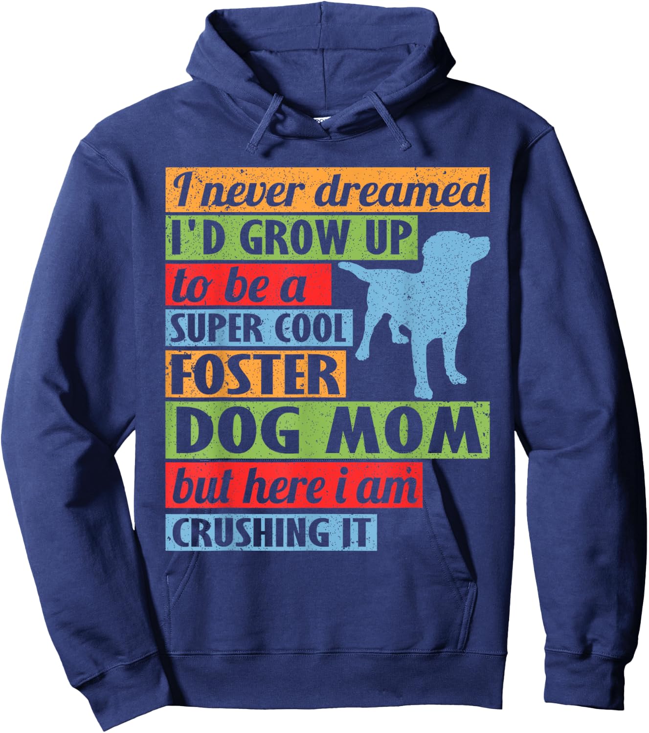 Cool Foster Dog Mom Rescue Dog Women Hoodie - Hoodie | Navy