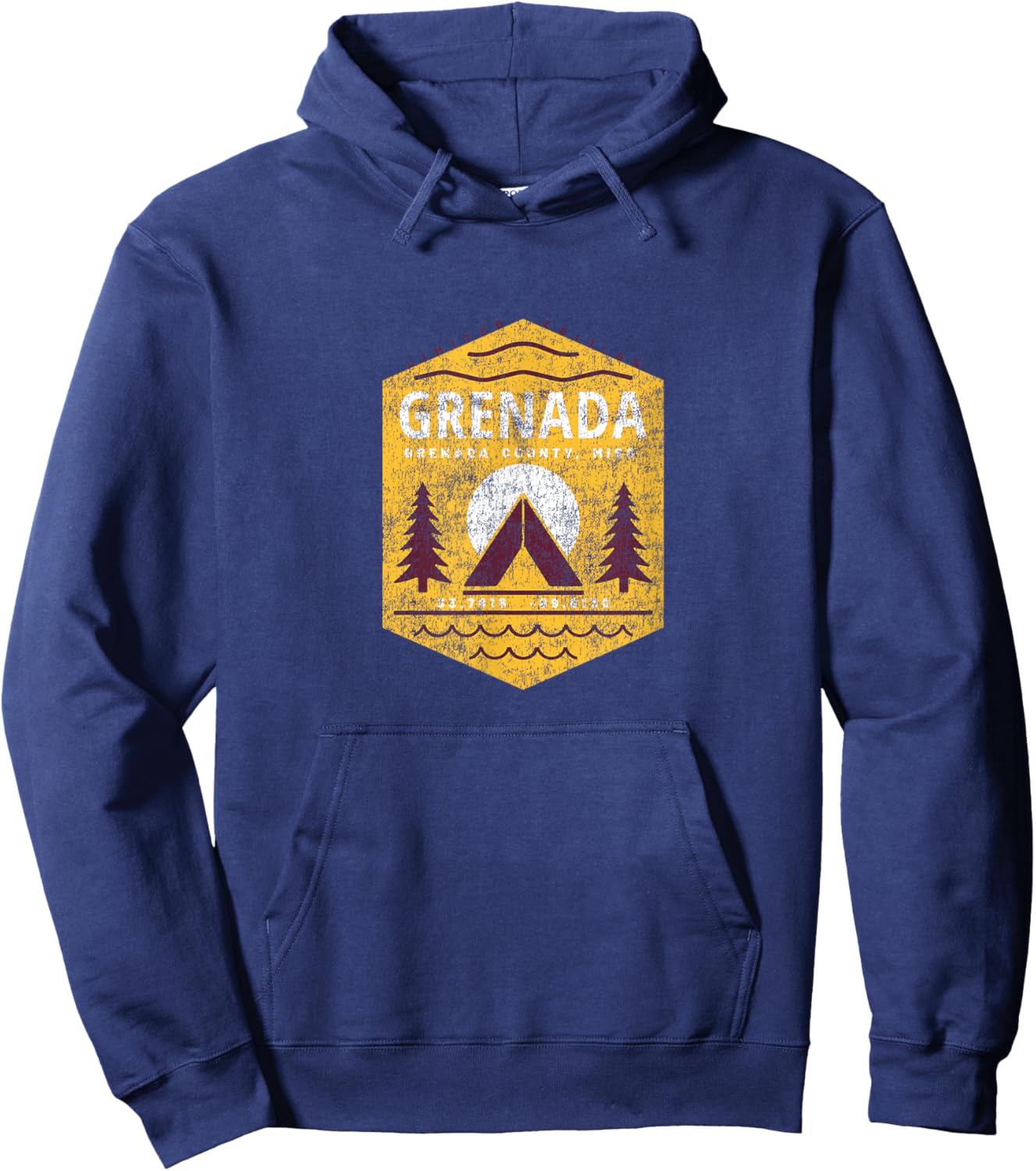 Grenada Mississippi Camping Souvenir Grenada Hoodie - Hoodie | Navy