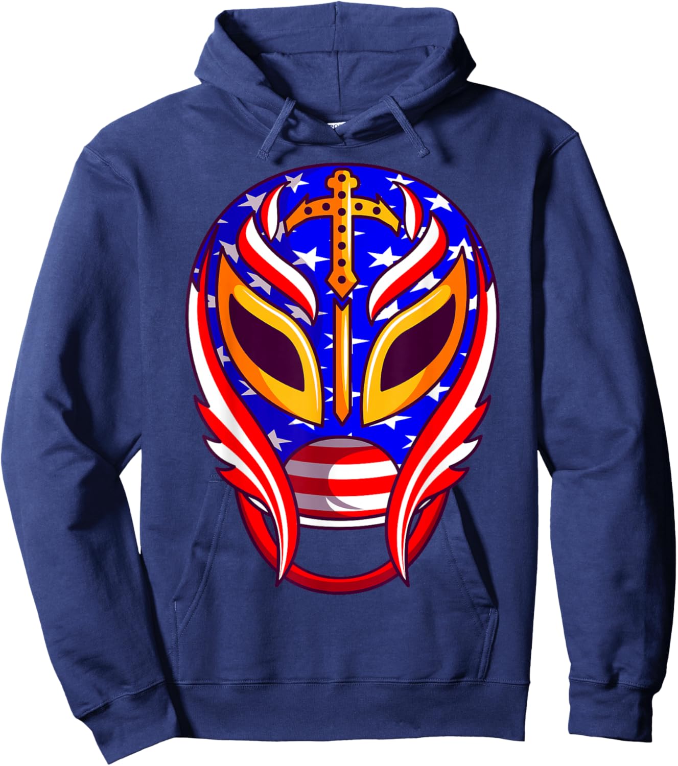 Mexican Wrestling Mask Hoodie - Hoodie | Navy