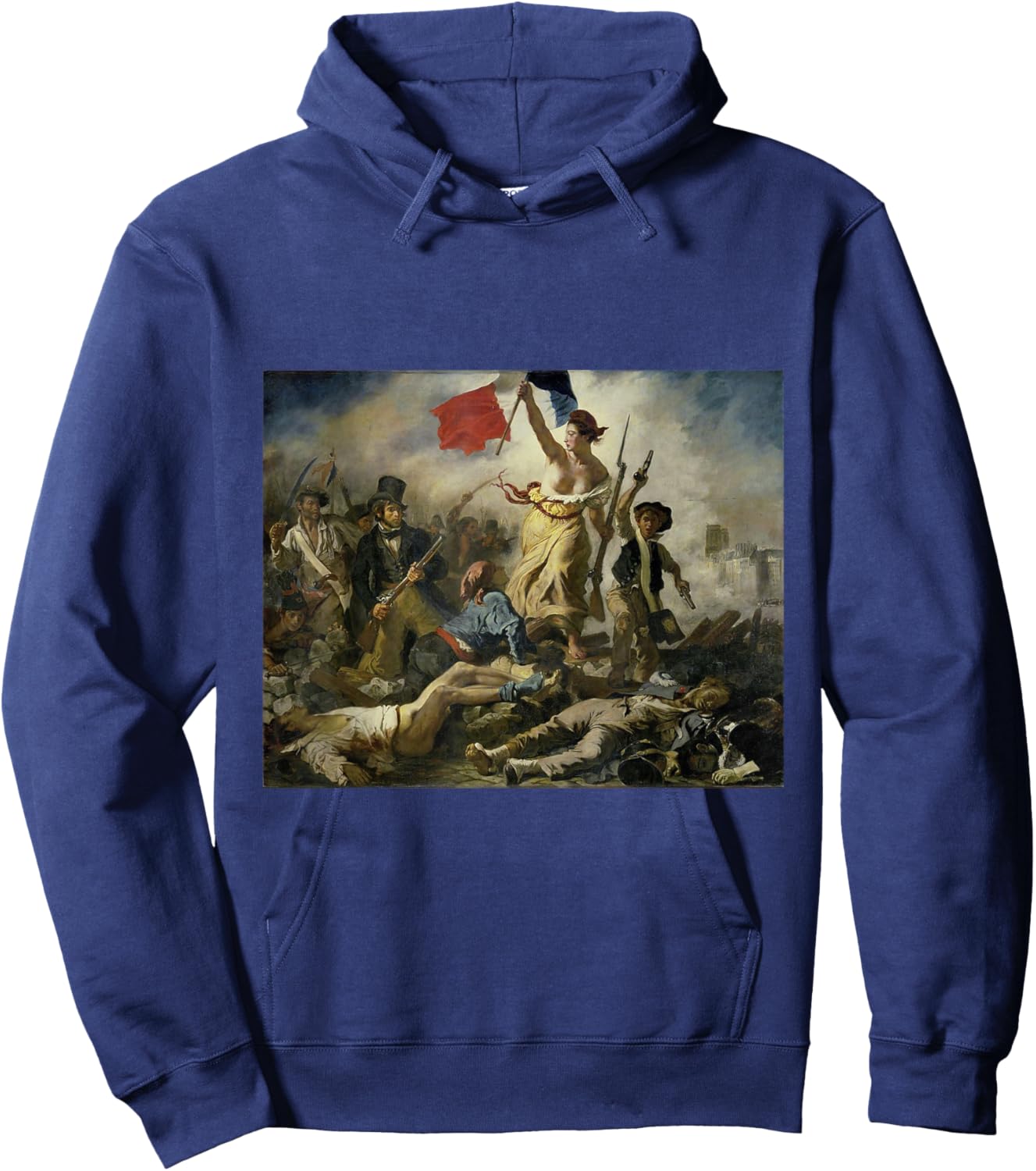 Eugene Delacroix - Liberty Leading the People Hoodie - Hoodie | Navy