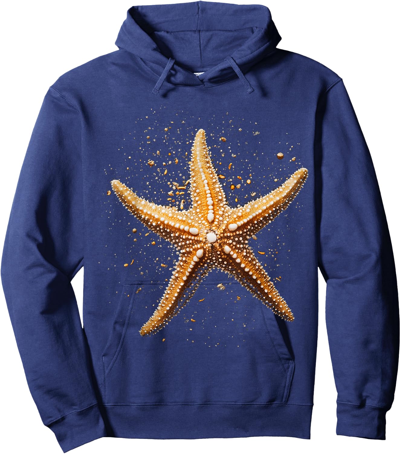 Starfish Animal Motif Artwork Starfish Hoodie - Hoodie | Navy