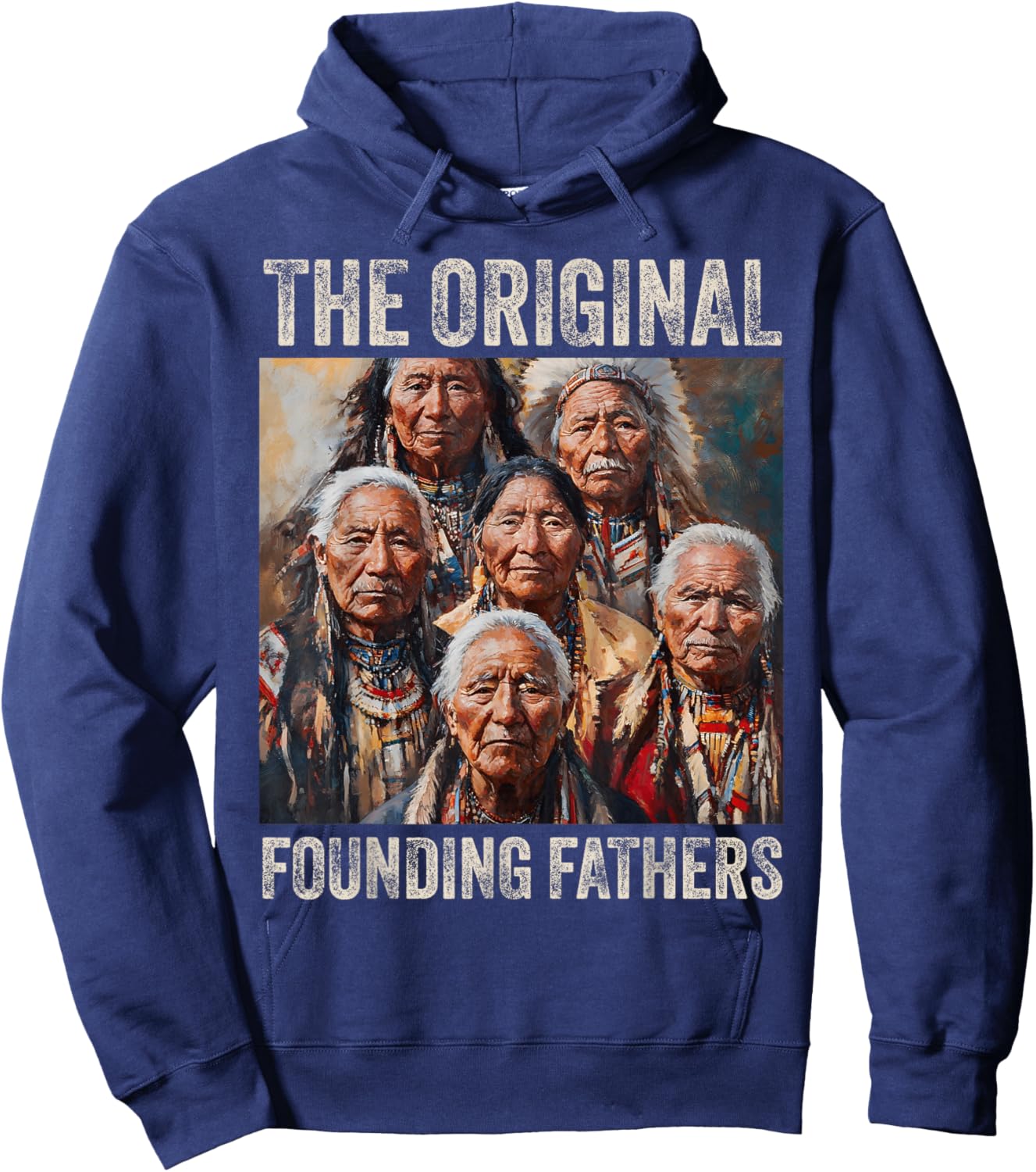 Original Founding Fathers Native American Tribe Hoodie - Hoodie | Navy
