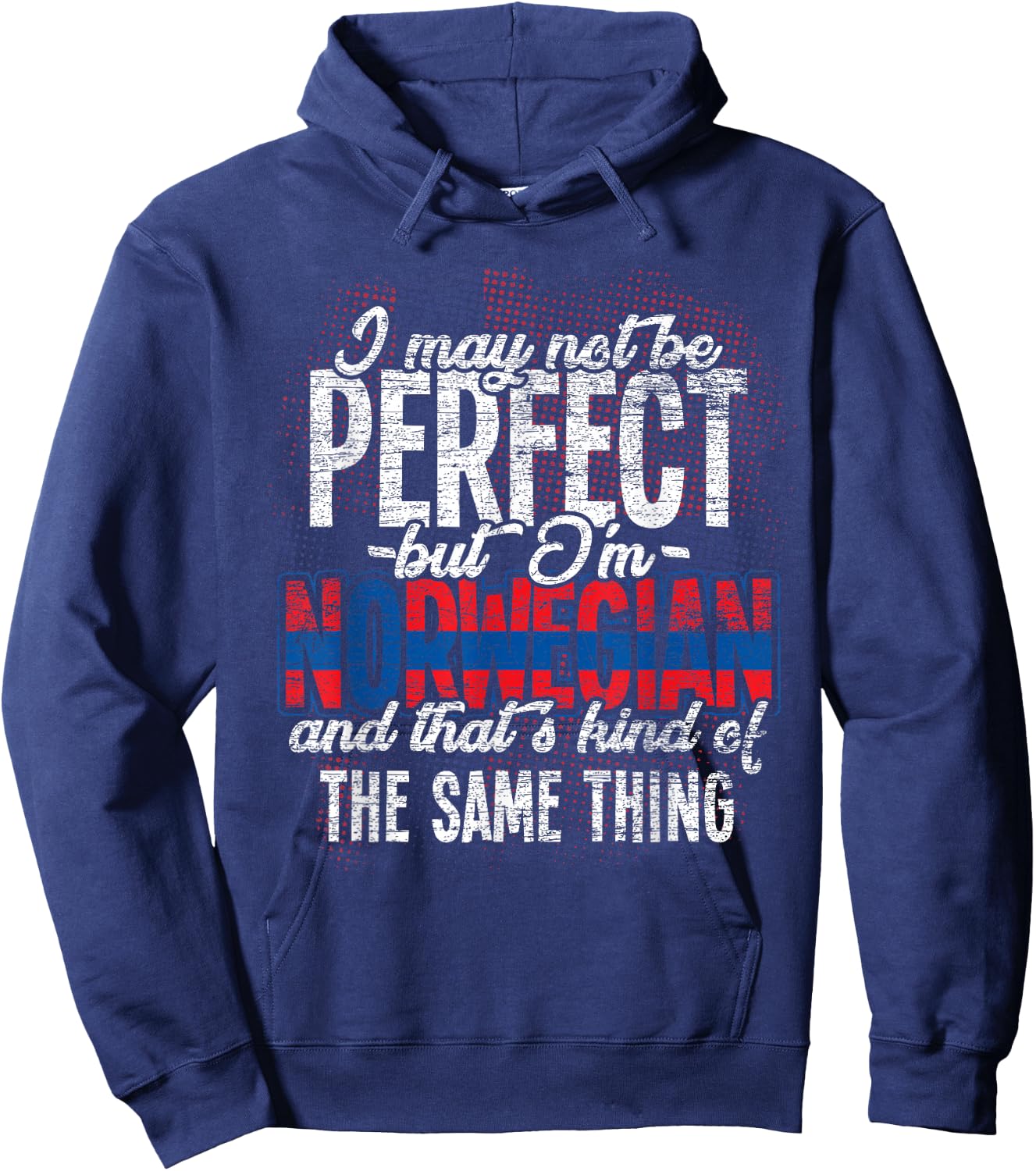Vintage Norwegian Flag Scandinavia Gifts Norway Hoodie - Hoodie | Navy