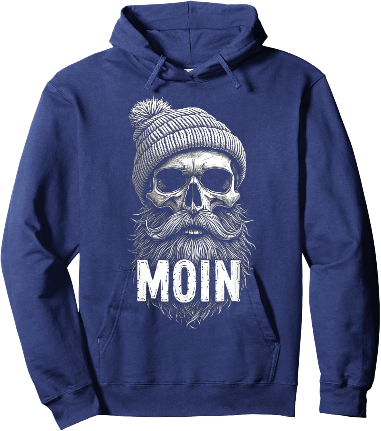 Totenkopf Mütze Bart Hoodie - Hoodie | Navy