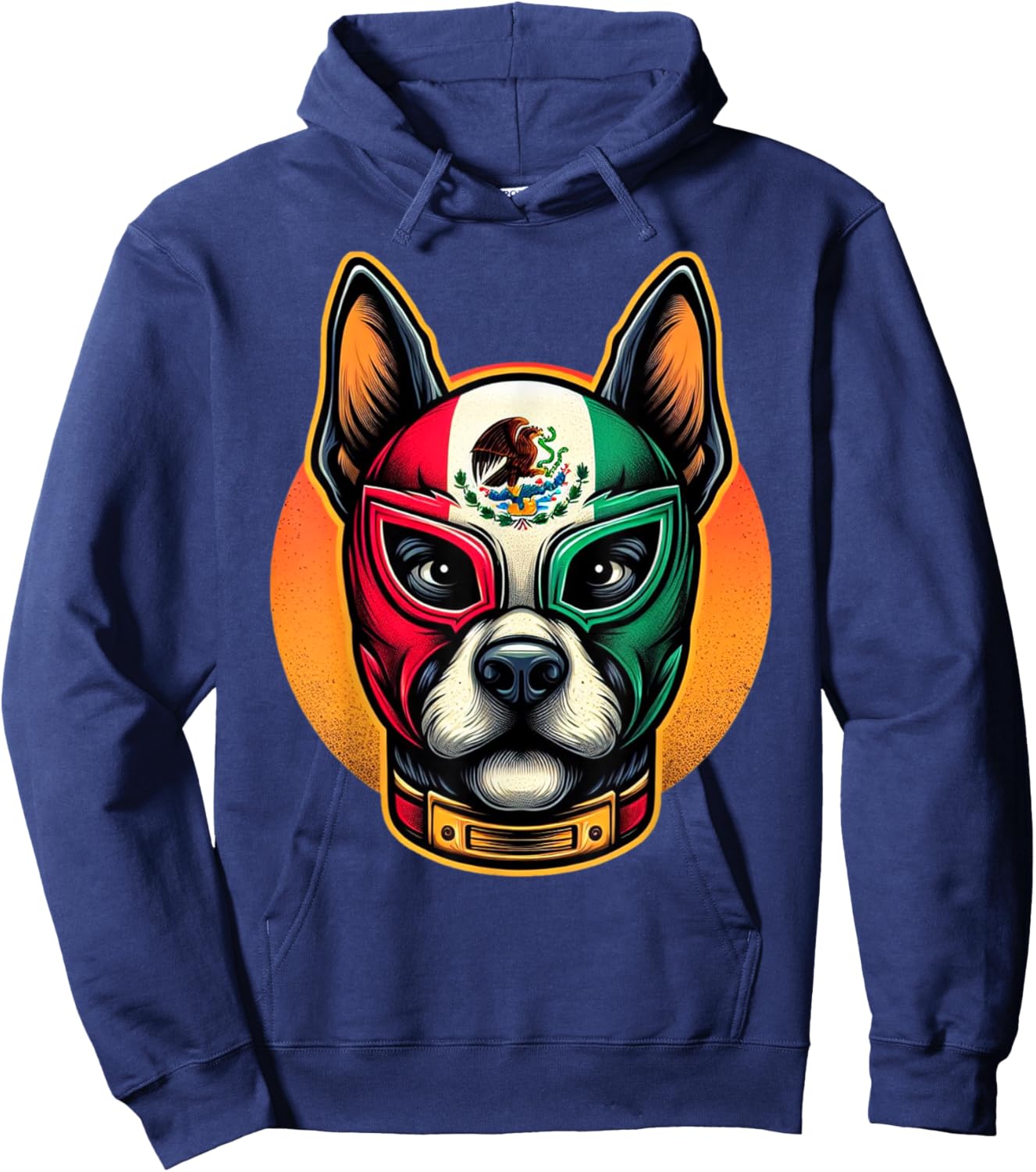 wrestler Luchador dog lucha libre perro Mask Hoodie - Hoodie | Navy