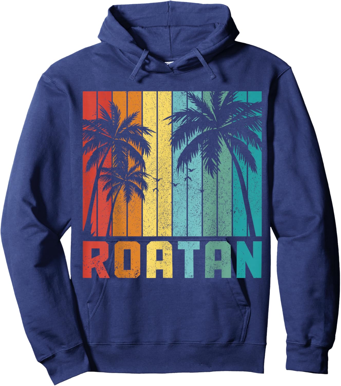 Roatan Beach Honduras Surfer Vintage Souvenir Hoodie - Hoodie | Navy