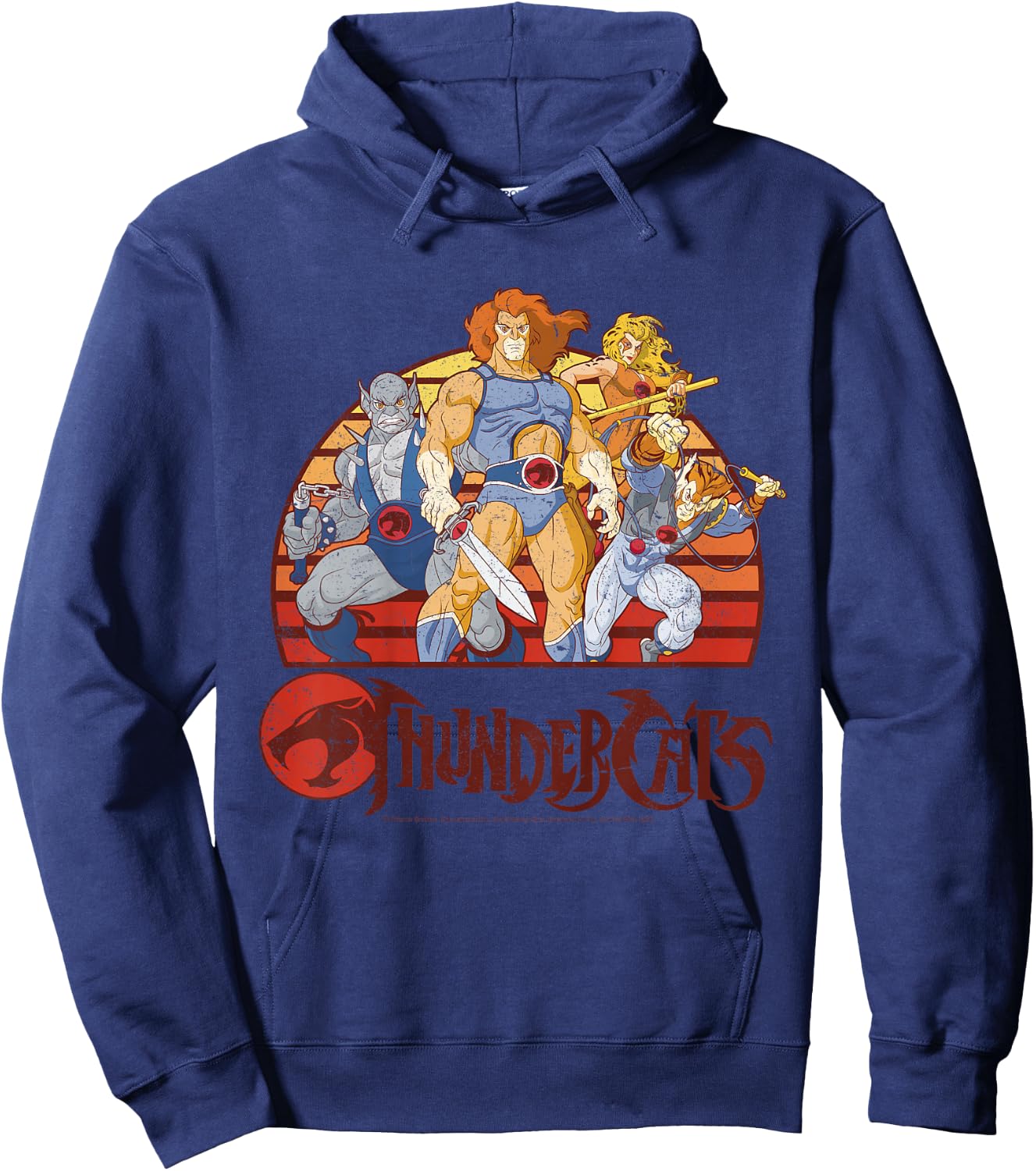 Kids ThunderCats Group Retro Sunset Hoodie - Hoodie | Navy
