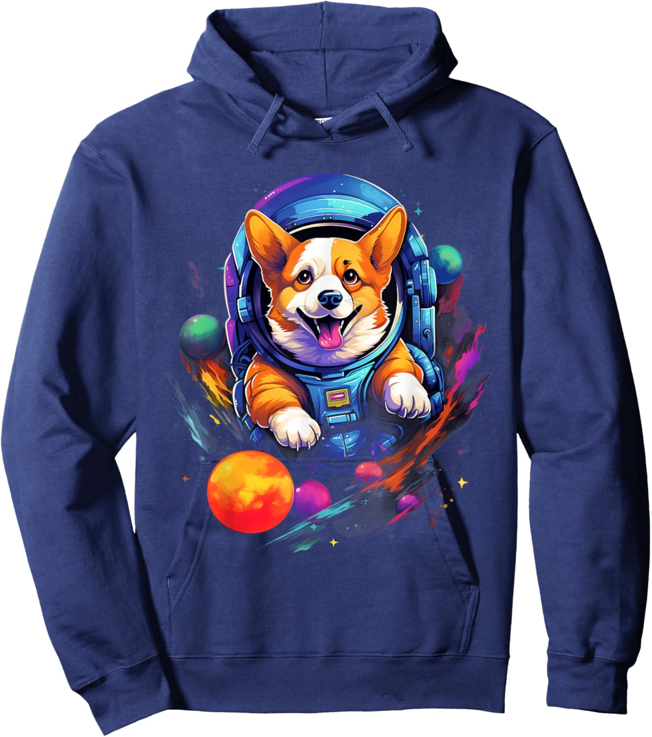 Space Corgi Dog Astronaut Hoodie - Hoodie | Navy