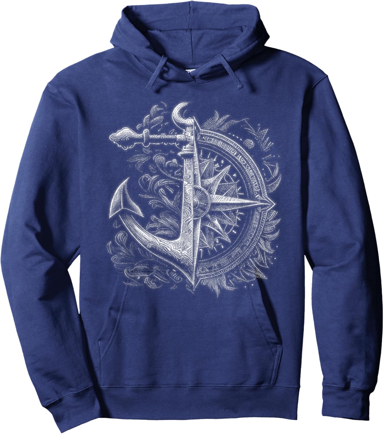 Compass Anchor Sea Lover Marine Life Lover Hoodie - Hoodie | Navy