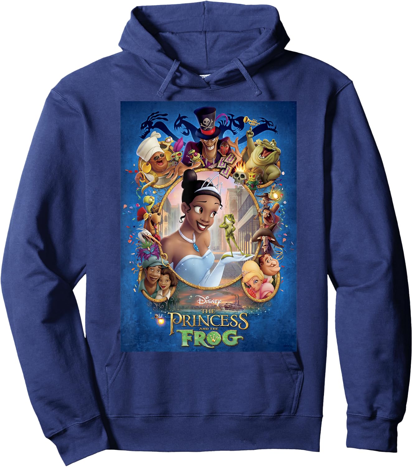 Disney Princess And The Frog Poster Hoodie - Hoodie | Navy