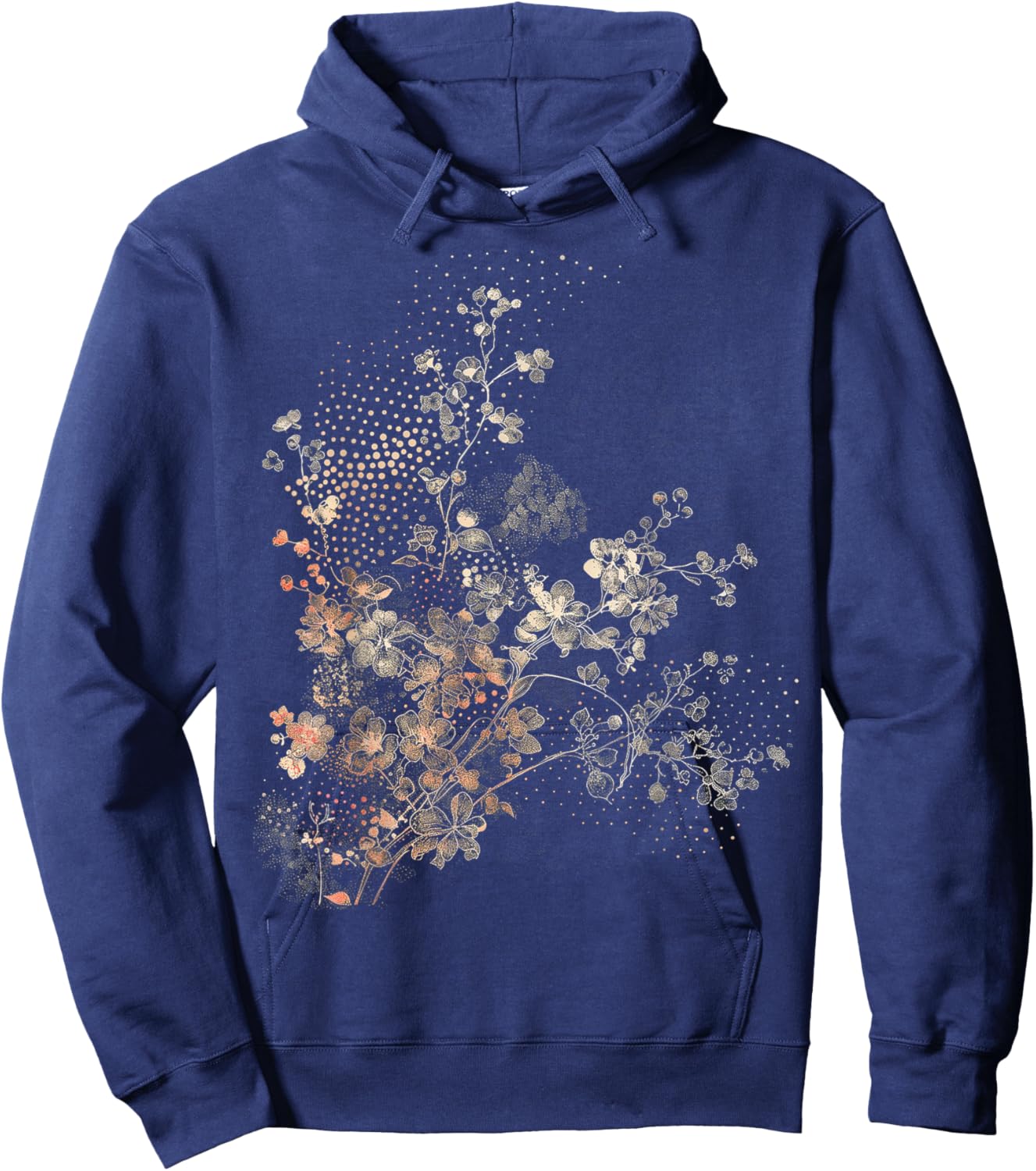 Floral Botanical Hoodie - Hoodie | Navy
