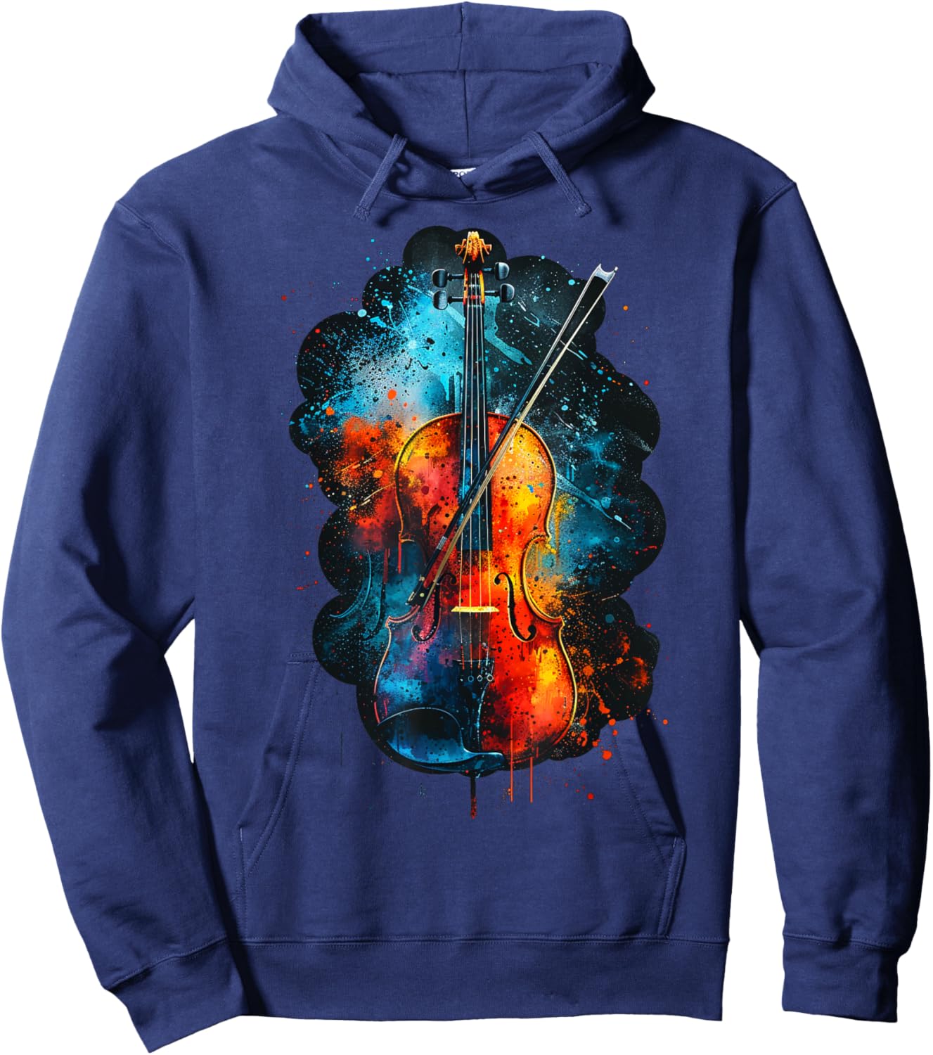 Cool Colorful Viola musician Hoodie - Hoodie | Navy
