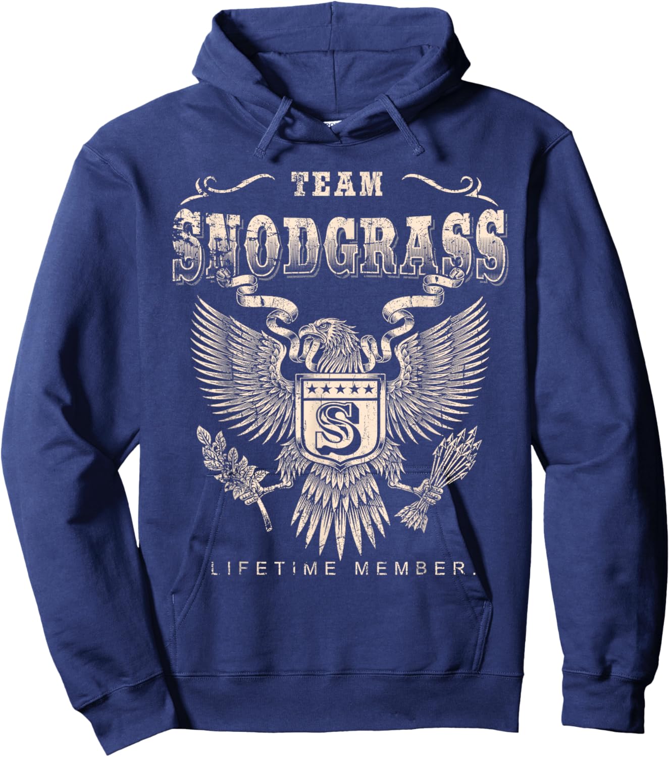 Team Snodgrass Lifetime Member Last Name Hoodie - Hoodie | Navy