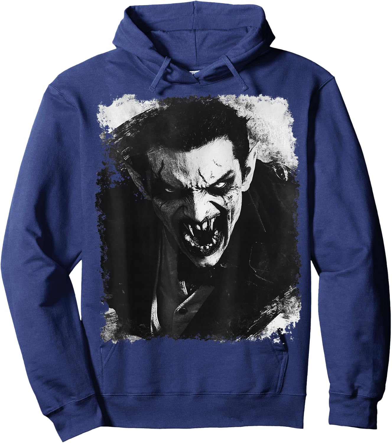 Retro Fashion Vampire Halloween Design 2025 Hoodie - Hoodie | Navy
