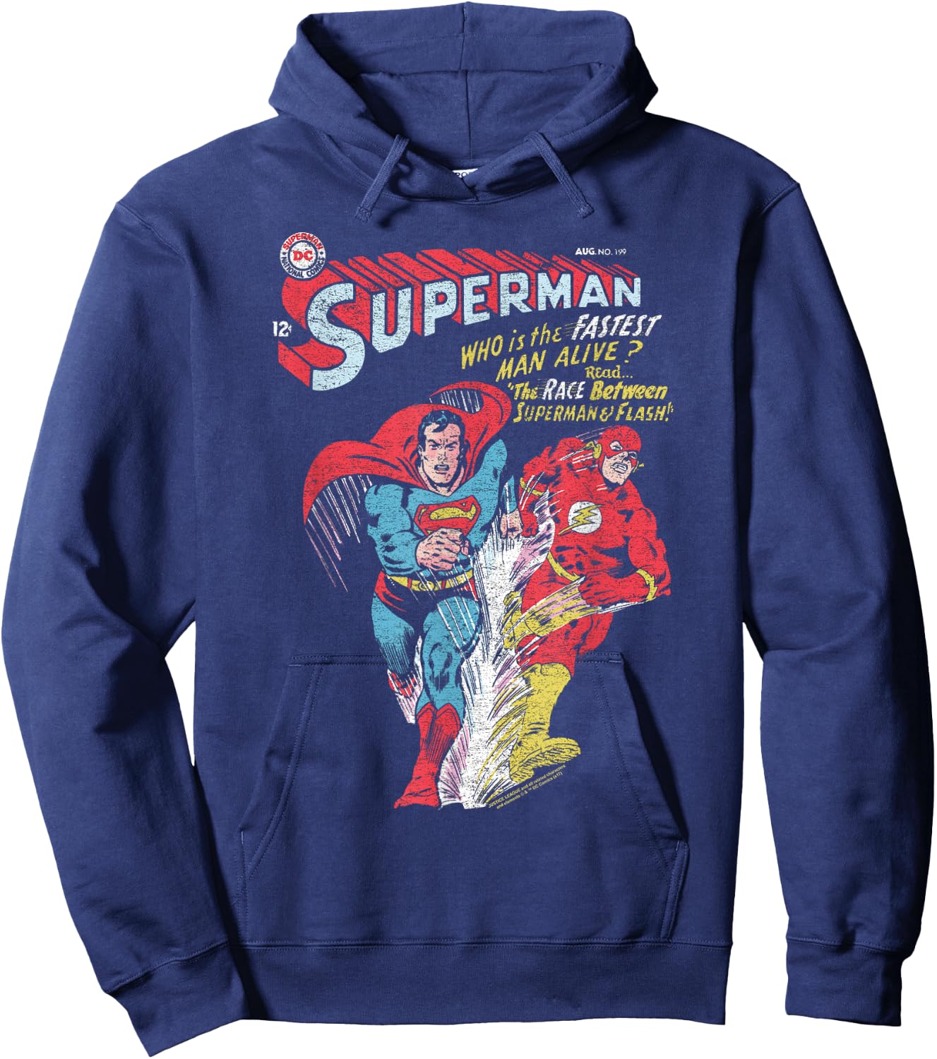 Justice League The Flash & Superman Fastest Hoodie - Hoodie | Navy