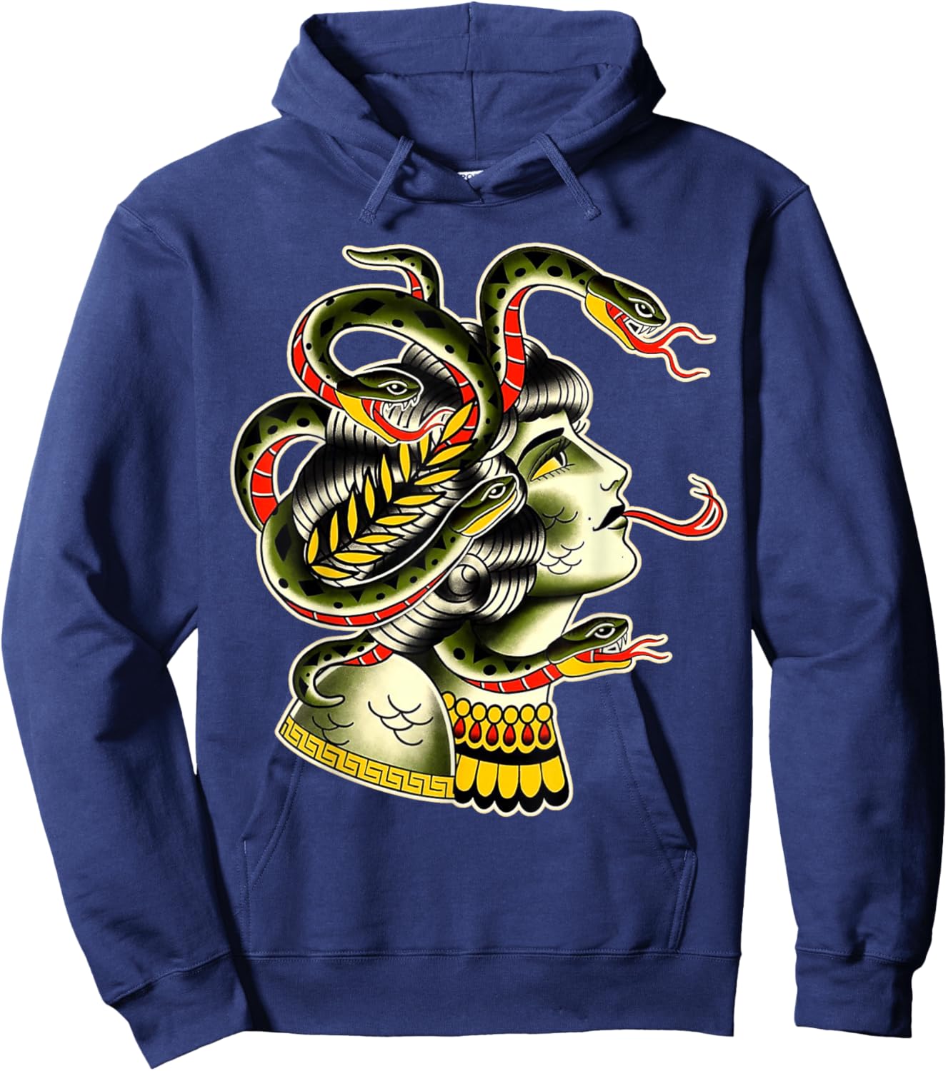 Medusa Greek Mythology Traditional Flash Hoodie - Hoodie | Navy