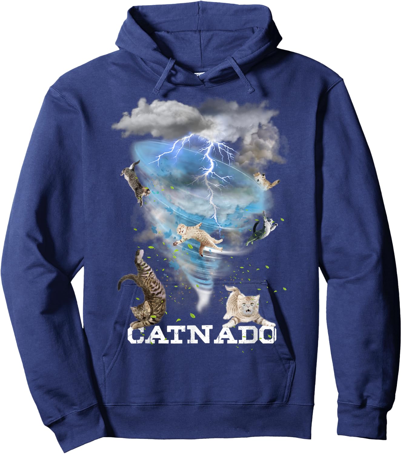 CATNADO | Funny Best Graphic Cute Cat Lover Hoodie - Hoodie | Navy