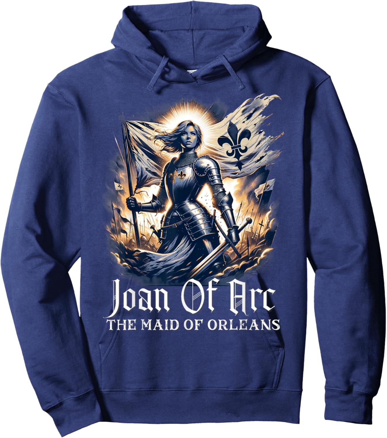 Saint Joan of Arc Catholic Hoodie - Hoodie | Navy