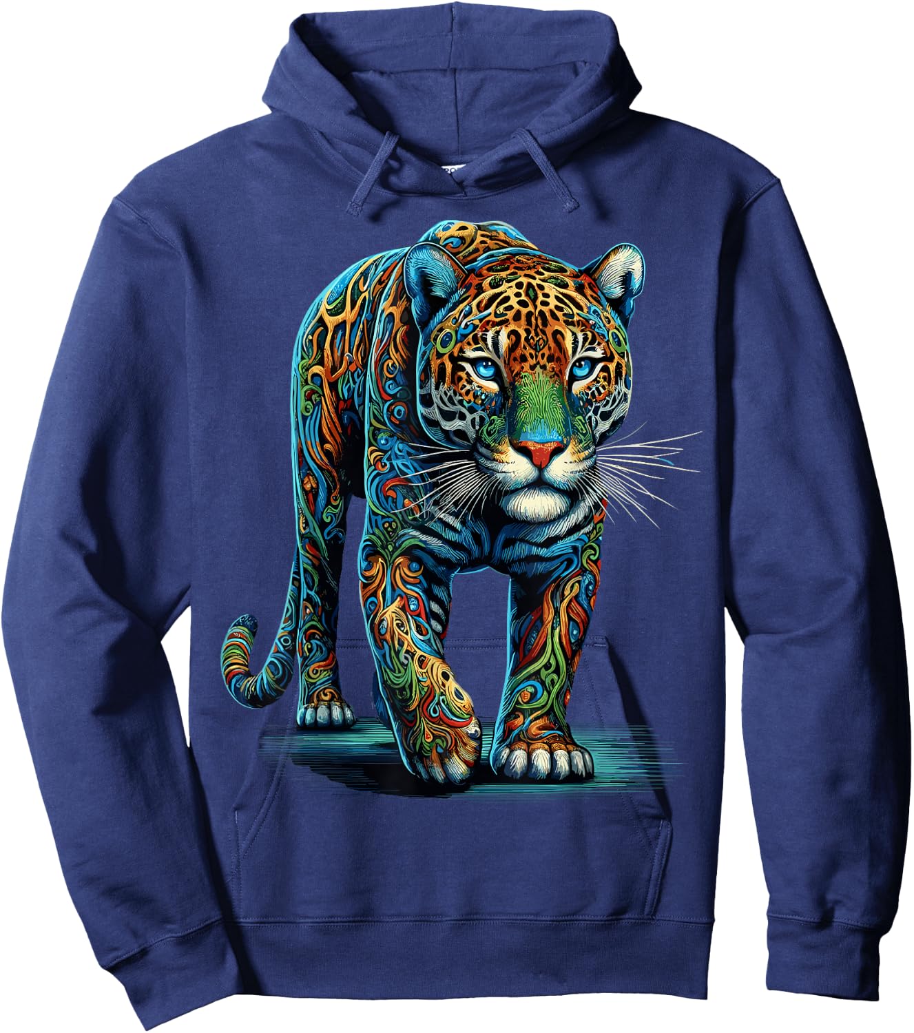 Jaguar Colorful Animal Zoo Jaguars Hoodie - Hoodie | Navy