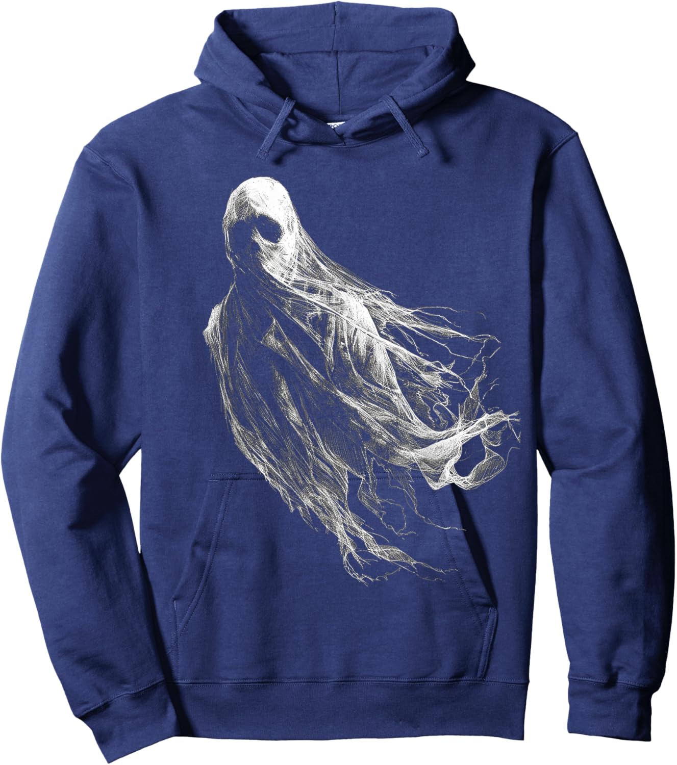 Ghost Costume Halloween Graphic Art Ghost Hoodie - Hoodie | Navy