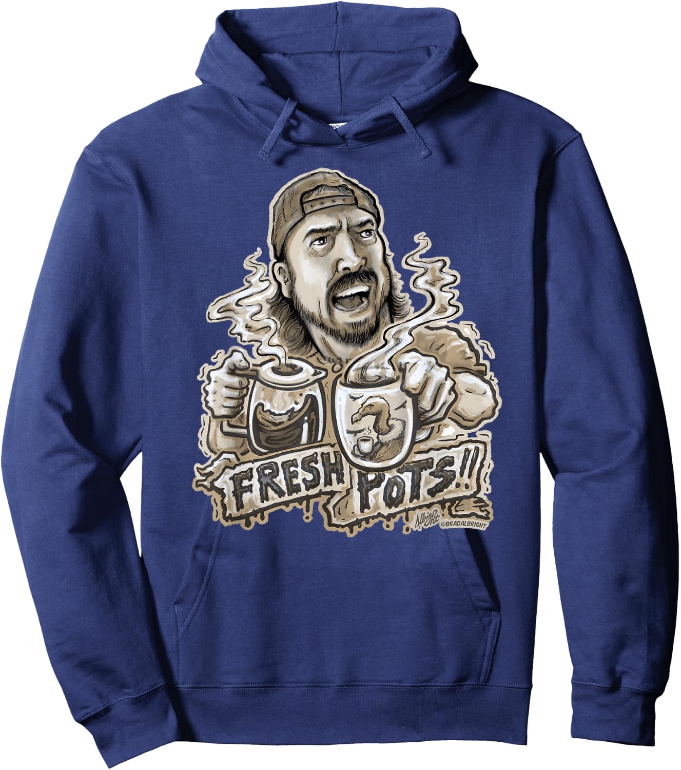 Fresh Pots Coffee Hoodie - Hoodie | Navy