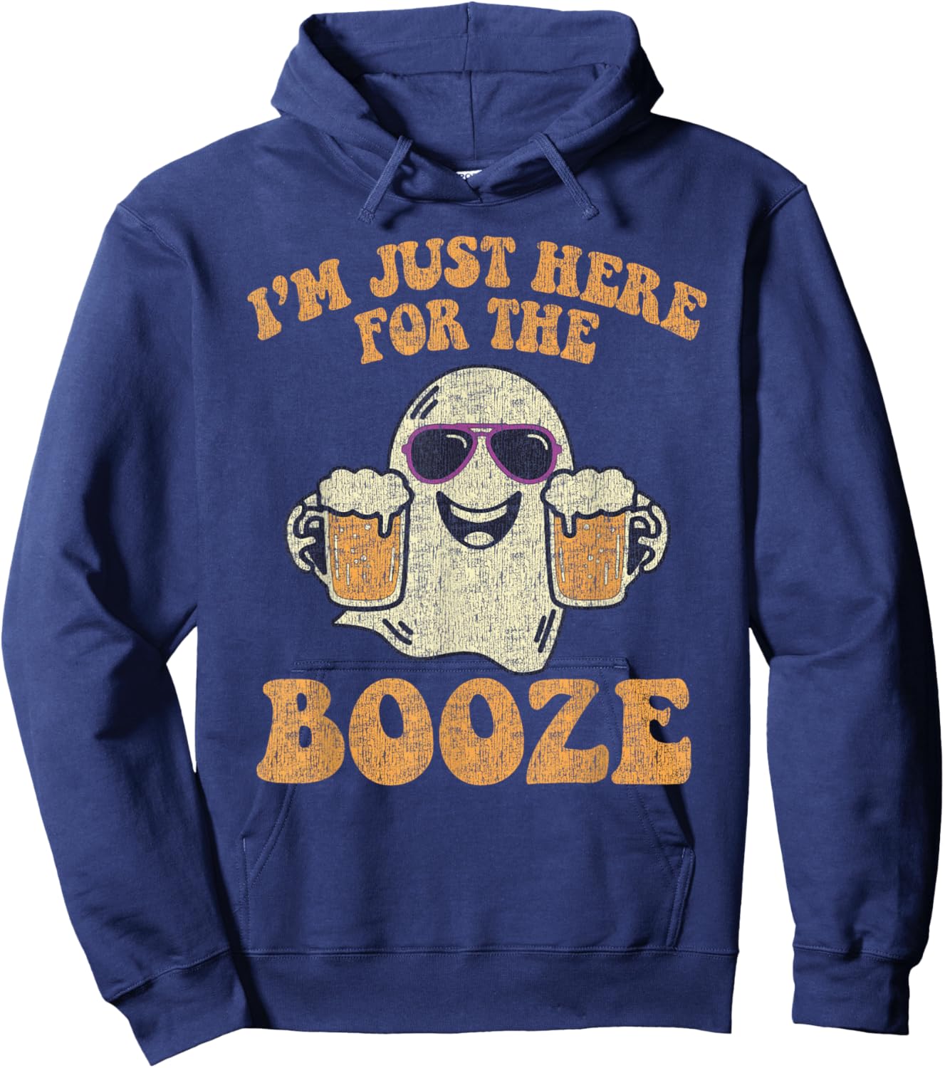 I'm Just Here For The Booze Halloween Beer Hoodie - Hoodie | Navy